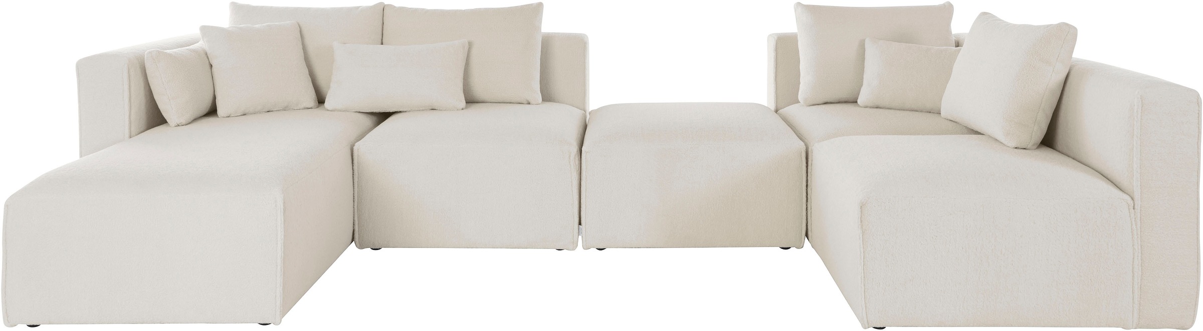 Home affaire Wohnlandschaft "Comfine U-Form", zusammengesetzt aus Modulen, günstig online kaufen