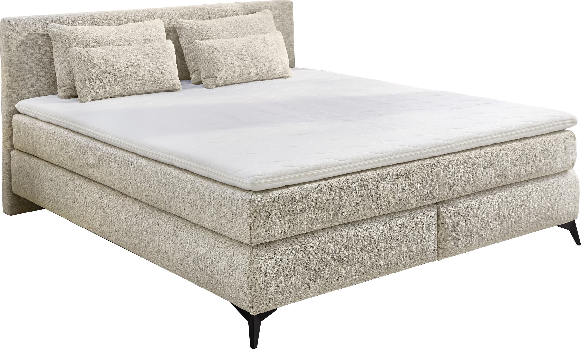 Jockenhöfer Gruppe Boxspringbett »Paulina, inkl. Topper und Kissen, Härtegrade wählbar«, 140x200 cm oder 180x200cm