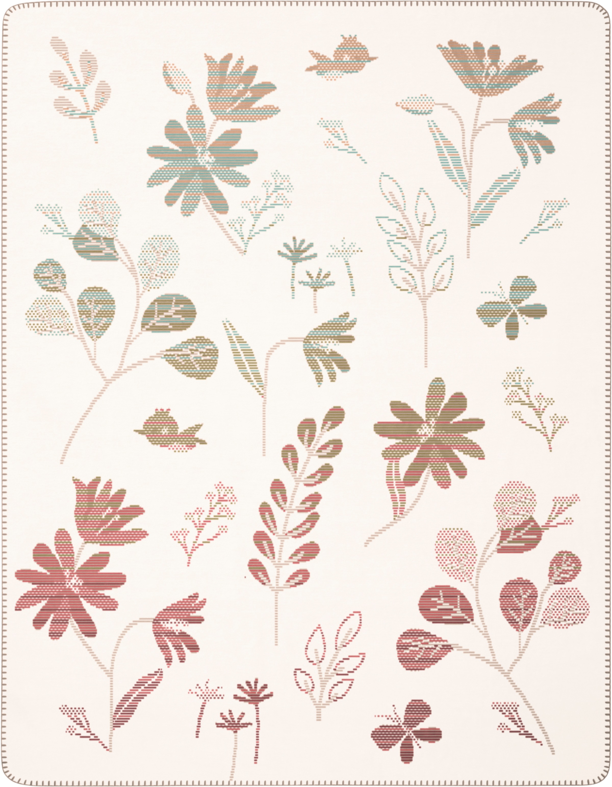 Biederlack Babydecke »Babydecke Wild Flowers«, 75 x 100, mit Zierstich günstig online kaufen