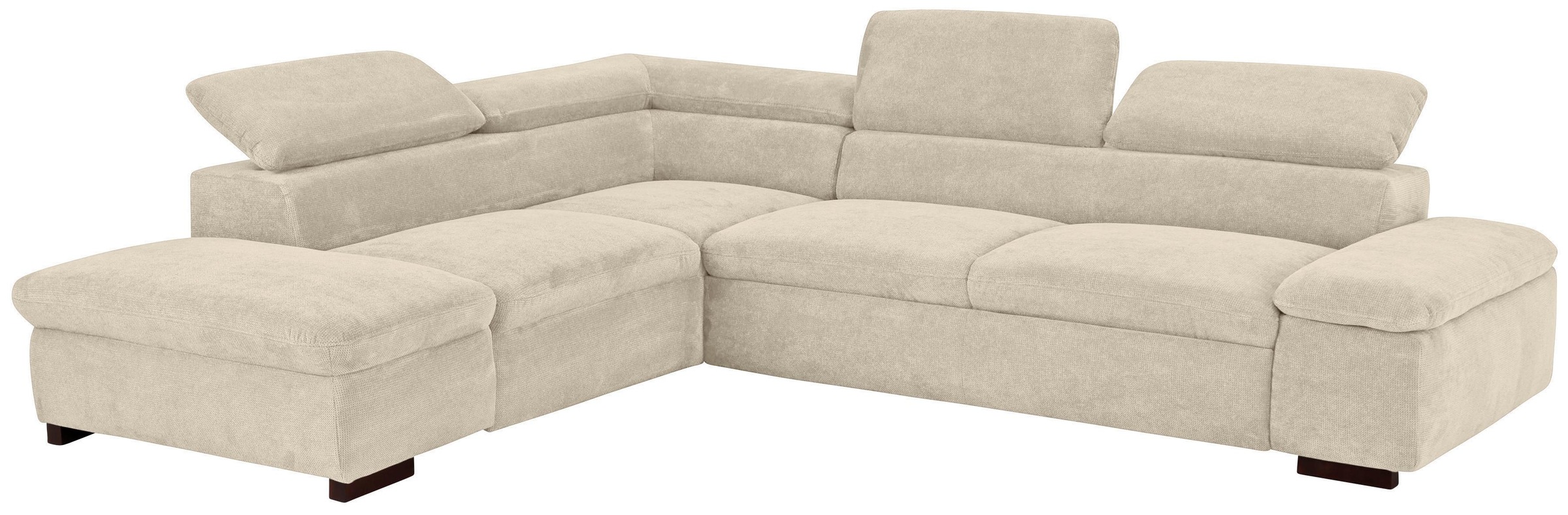 Home affaire Ecksofa »Alberto L-Form«, mit Kopfteilverstellung, wahlweise mit Bettfunktion