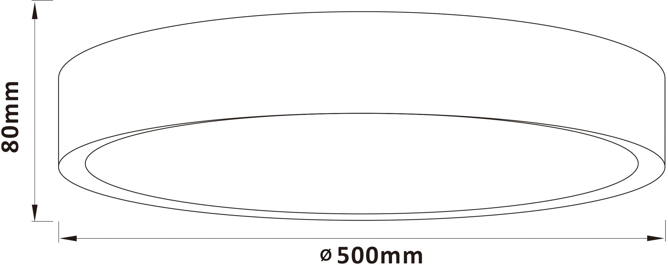 BreLight LED Wandleuchte »Slimline«, D 50 cm, 3800 lm, 3000-6500 K, CCT, dimmbar, Holz hell/weiß