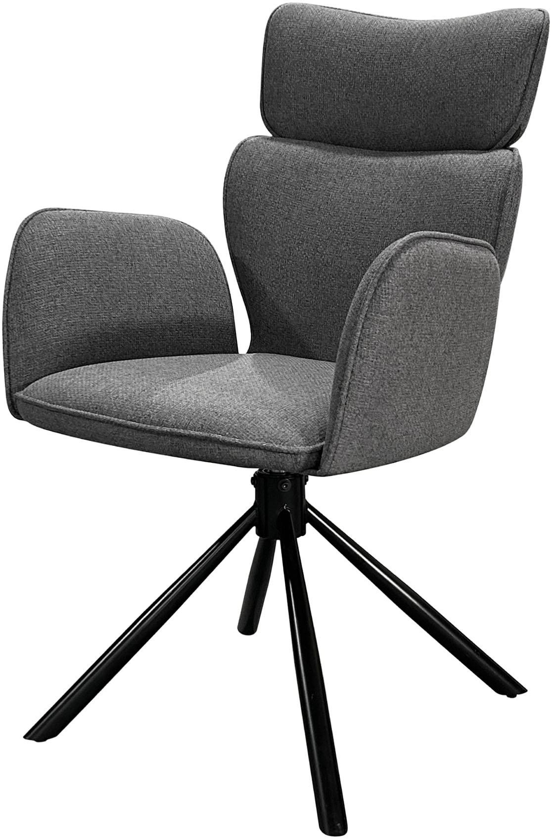 byLIVING Esszimmerstuhl »SEATTLE« (Set) 2 Stk.Webstoff in anthrazit, bis 110 kg, 360° drehbar, Schaumstoff