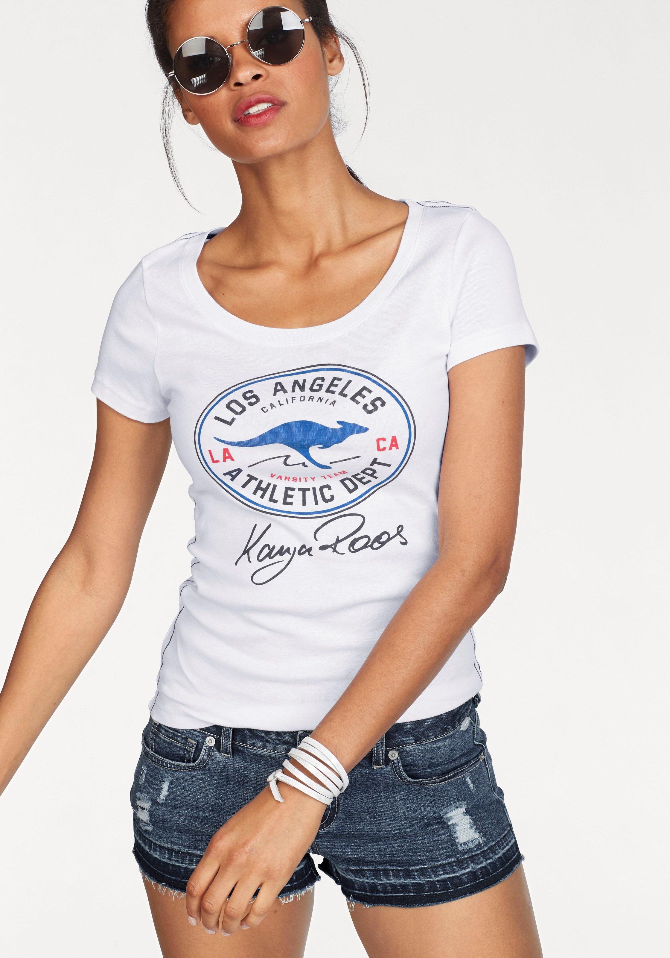 KangaROOS T-Shirt, mit großem Retro Label-Druck vorne kaufen