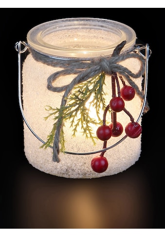 Ambiente Haus Teelichthalter »Xmas Glas mit Griff - Beeren, Weihnachtsdeko«, (1 St.) kaufen