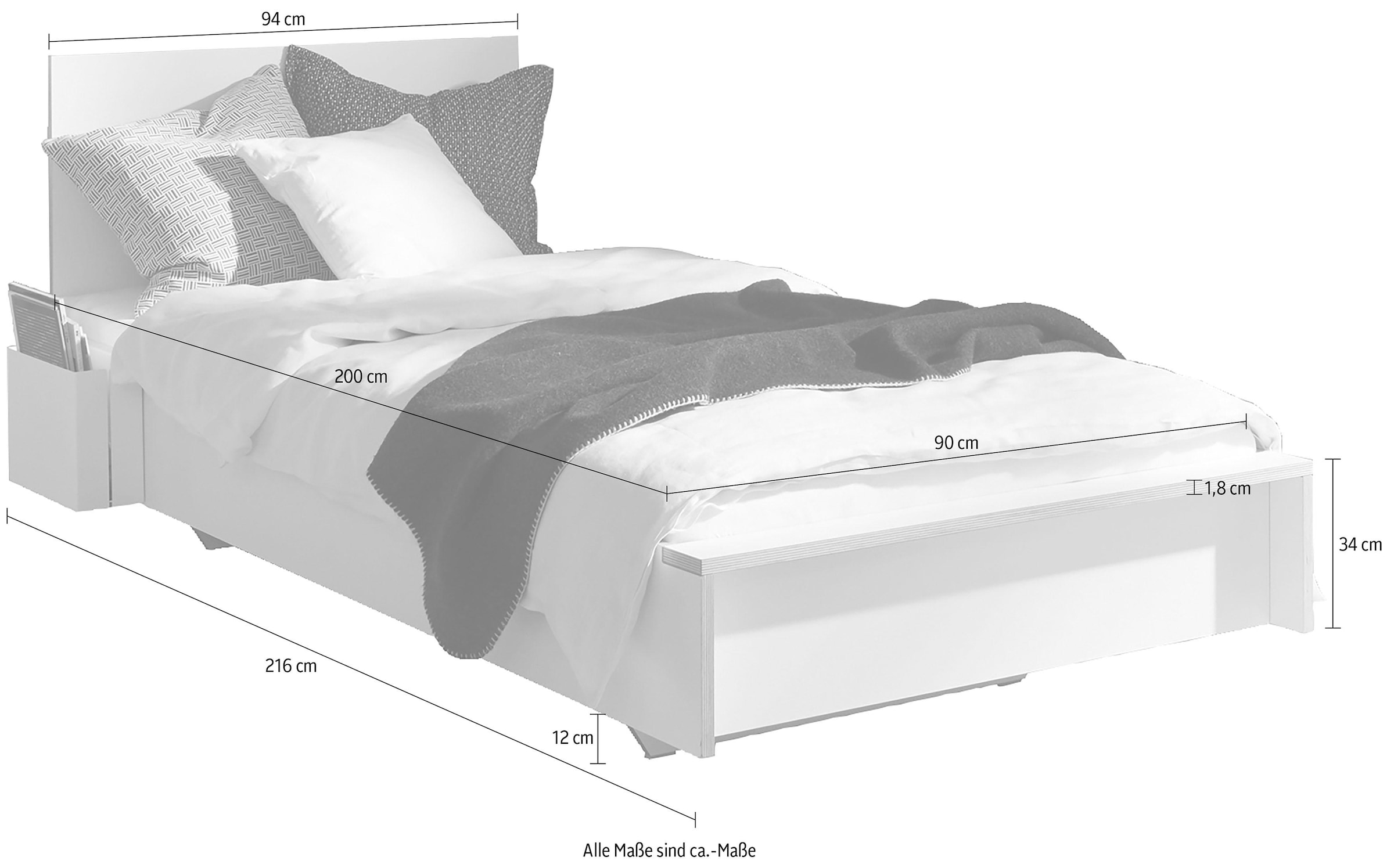 klassische Höhe Kopfteil, 34 bestellen »FLAI«, mit Einzelbett LIVING SMALL cm online Müller