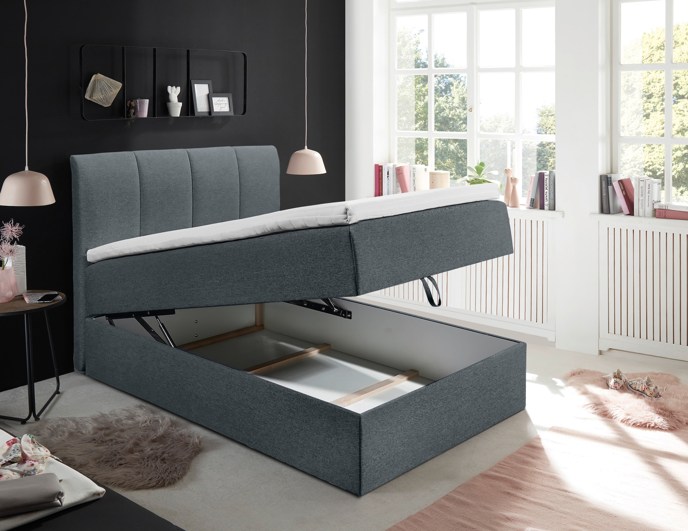 ED EXCITING DESIGN Boxbett »Granada«, inkl. Bettkasten und Topper