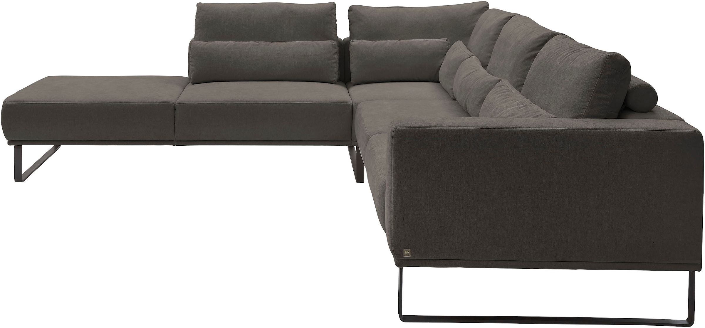 Musterring Ecksofa »JustB! PM100« wahlweise mit Funktion und Kissen, mit Metallkufe, Maße 200 x 308 cm
