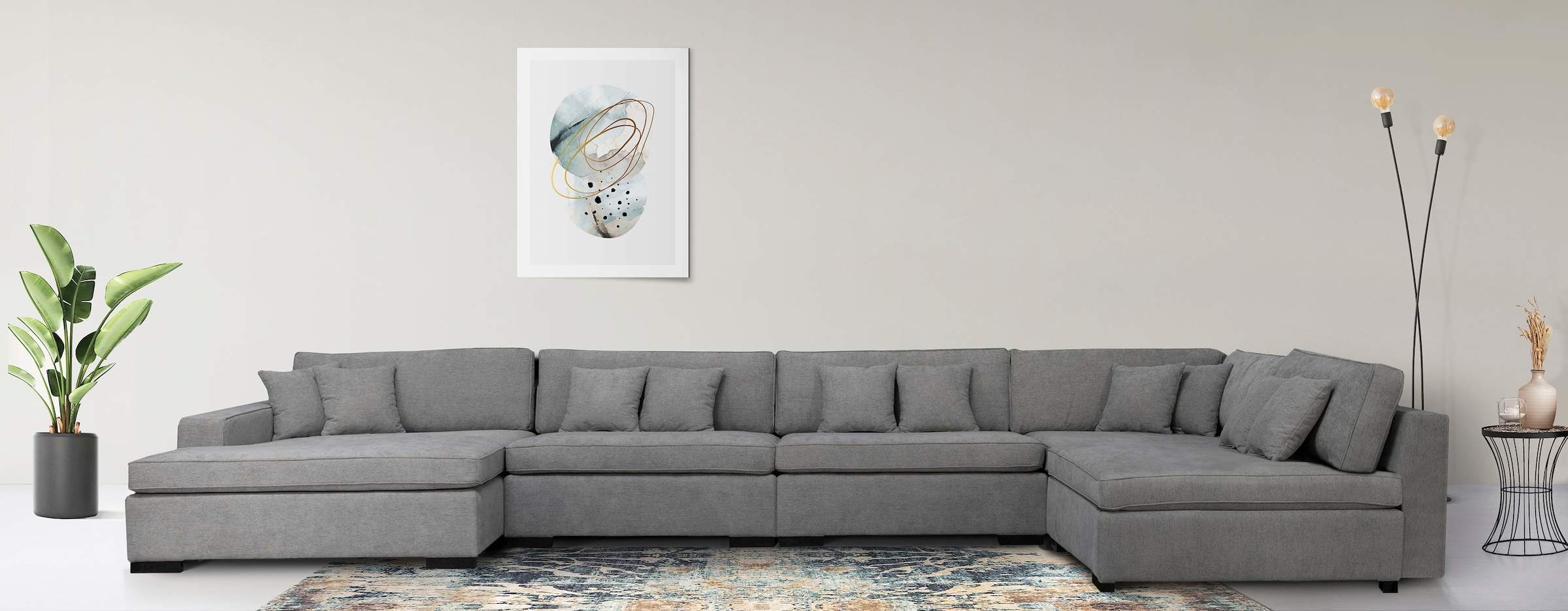 Home affaire Wohnlandschaft »Skara U-Form«, Lounge-Sofa mit Federkernpolste günstig online kaufen