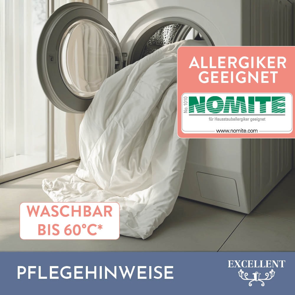 Excellent Daunenbettdecke + 3-Kammer-Kopfkissen »Wien«, (Spar-Set), Bettdecke 135x200 in weitere Größen in 4 Wärmeklassen