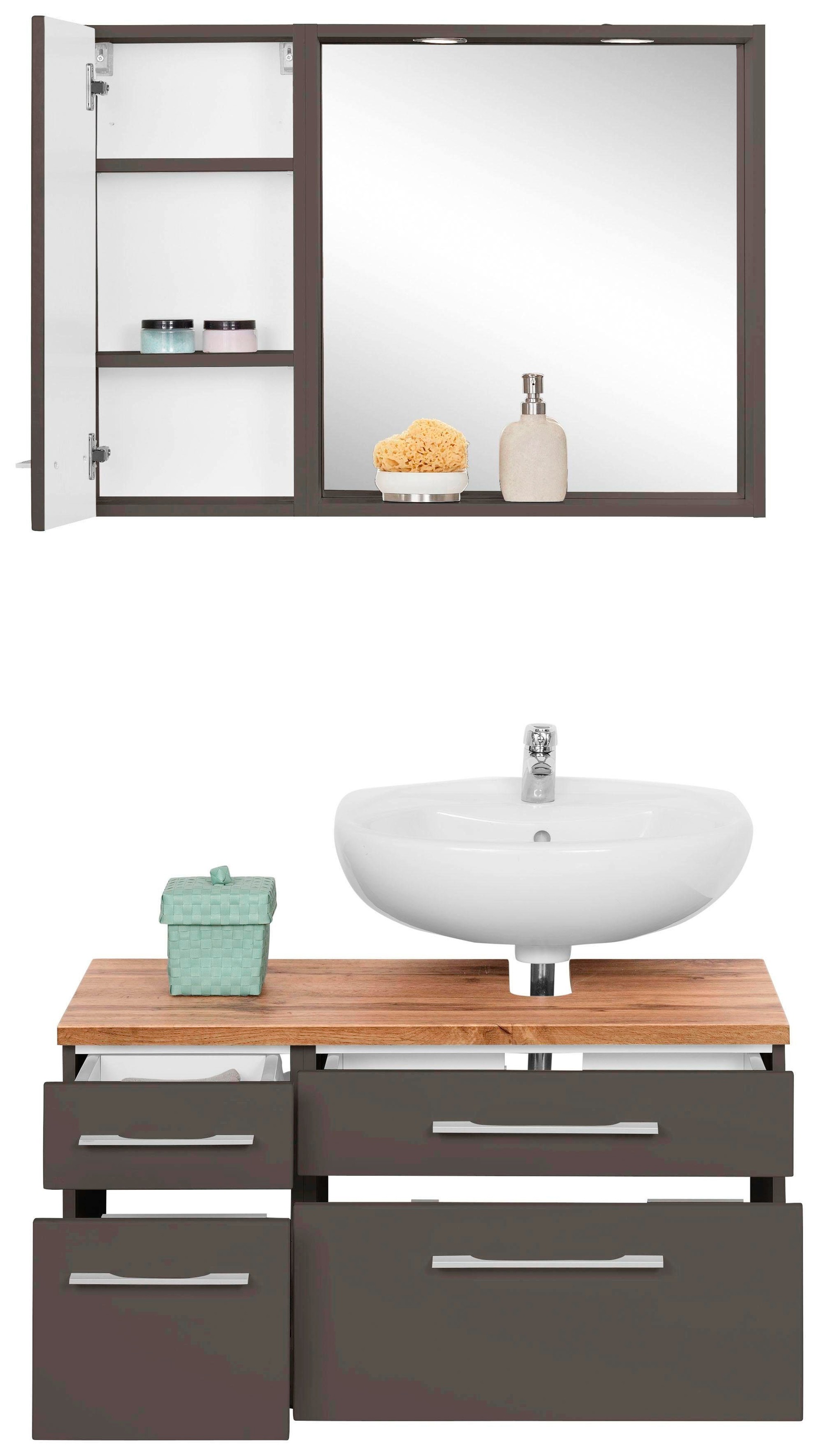 welltime Badmöbel-Set »Davos« 3 Stk. tlg. günstig online kaufen