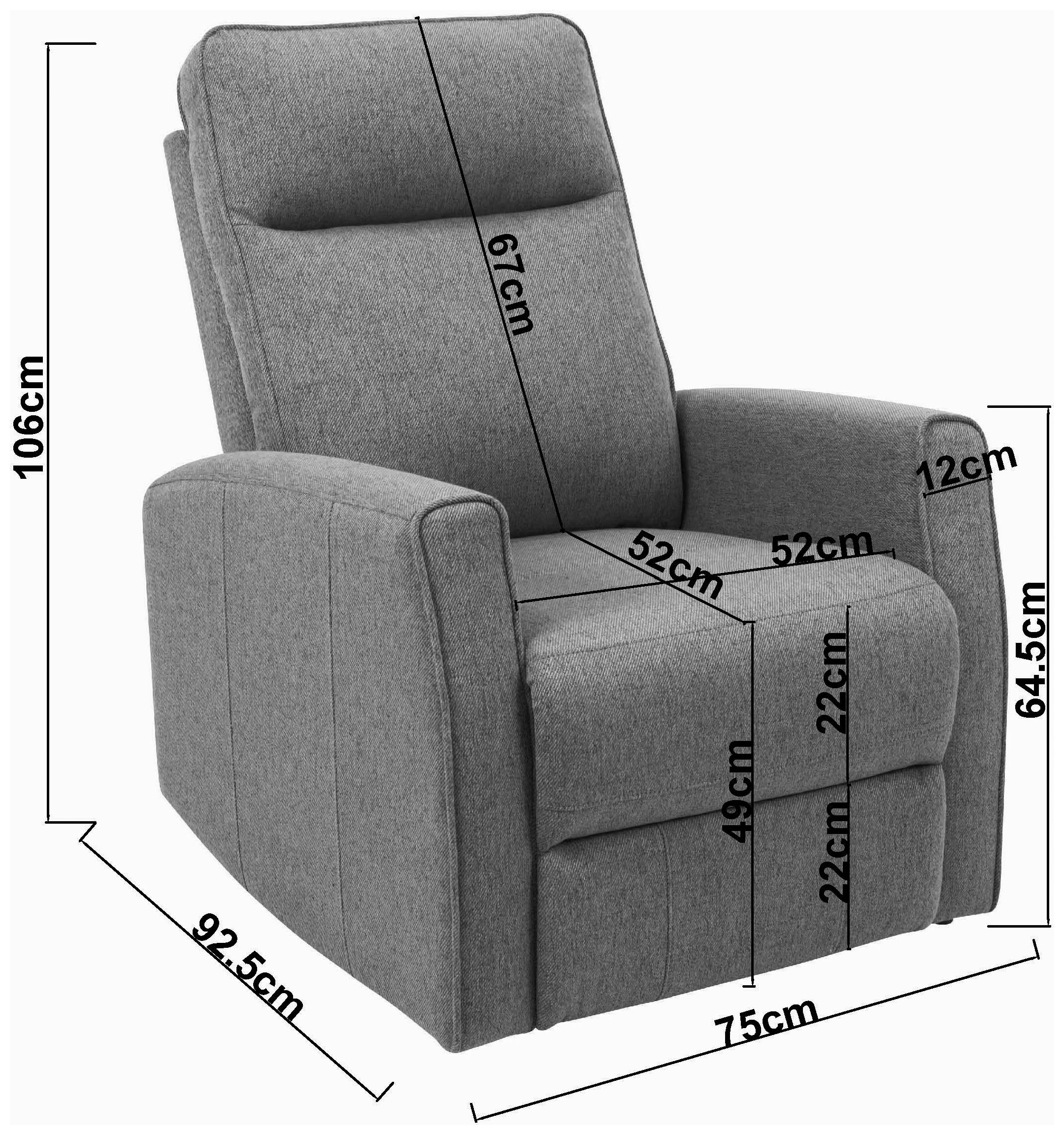 INOSIGN Relaxsessel »KAYLI mit Schaukel-, Dreh und Liegefunktion, Webstoff, Federkern«, Lesesessel, TV-Sessel mit Reclinerfunktion, 360° drehbar