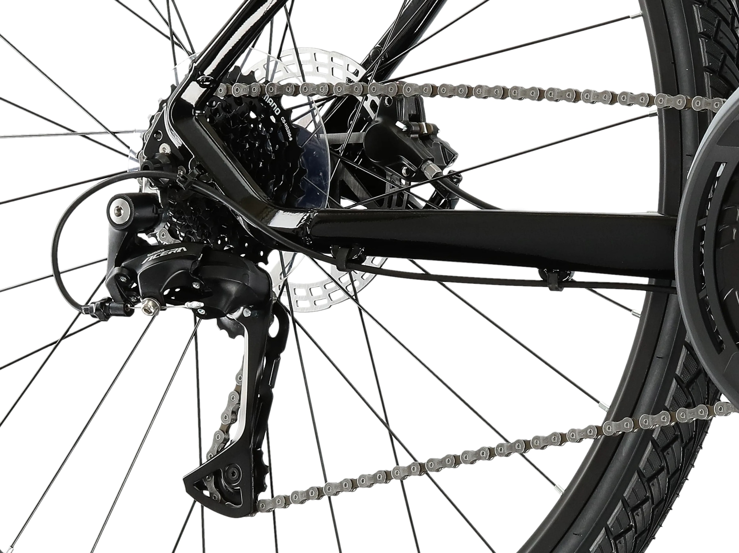 Kross Crossrad »KROSS Crossbike Evado 5.0 28" schwarz 27 Gänge«, 27 Gang, Shimano, ACERA T3000 Schaltwerk, Kettenschaltung