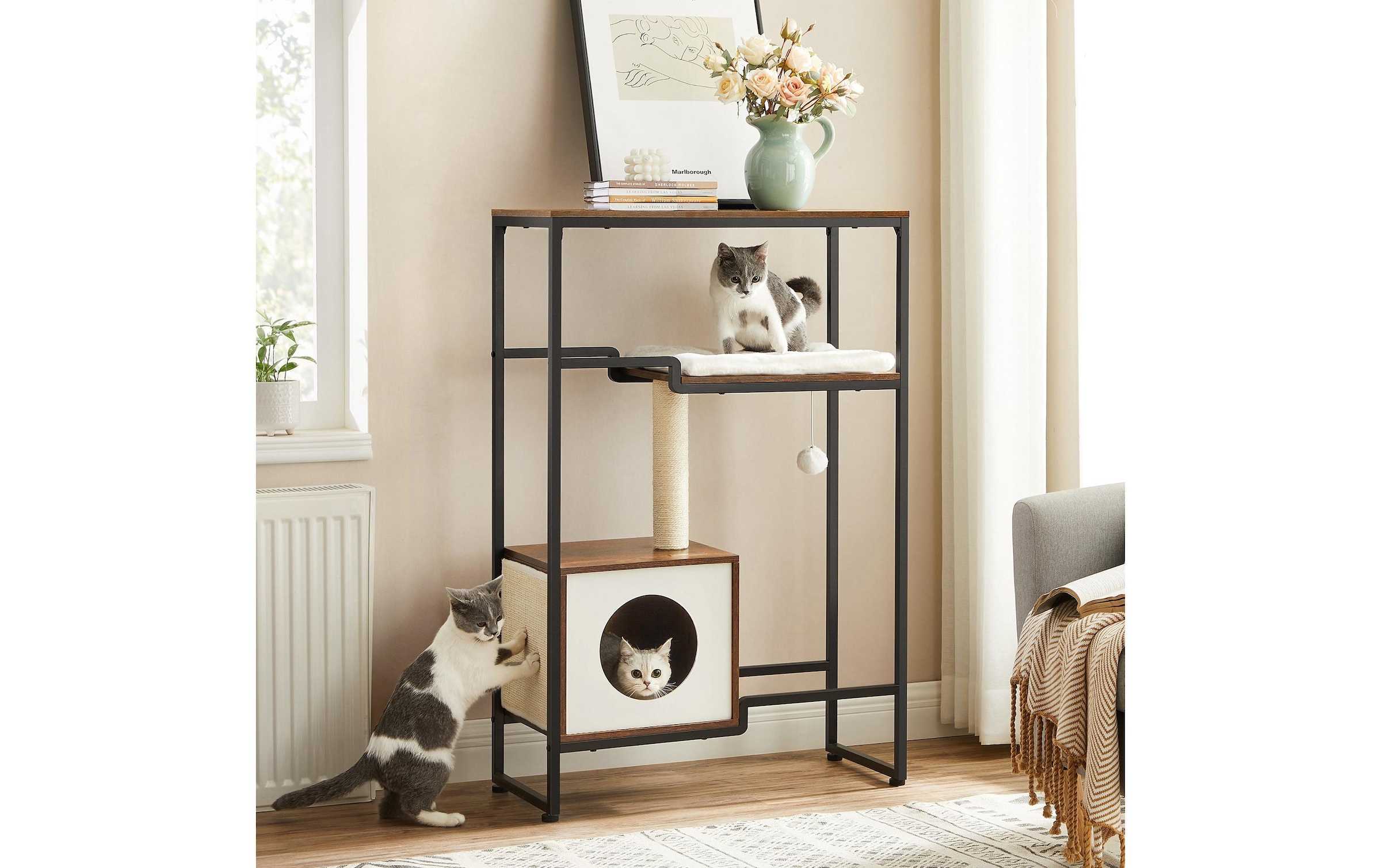 FEANDREA Kratzbaum »114 cm, Vintagebraun« 114 cm hoch