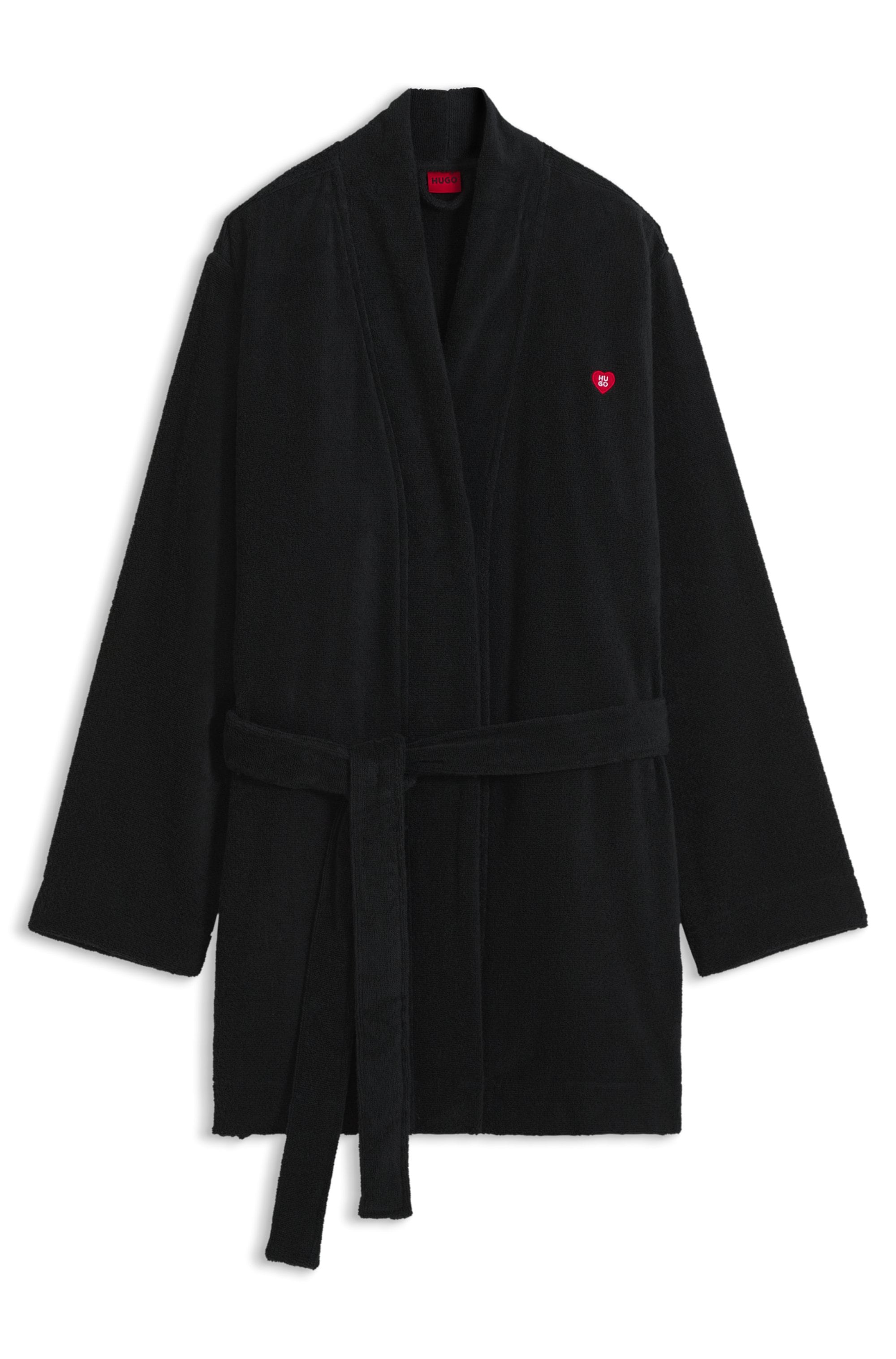 HUGO Underwear Morgenmantel »TERRY GOWN« aus Baumwoll-Terry mit Herz-Stickerei
