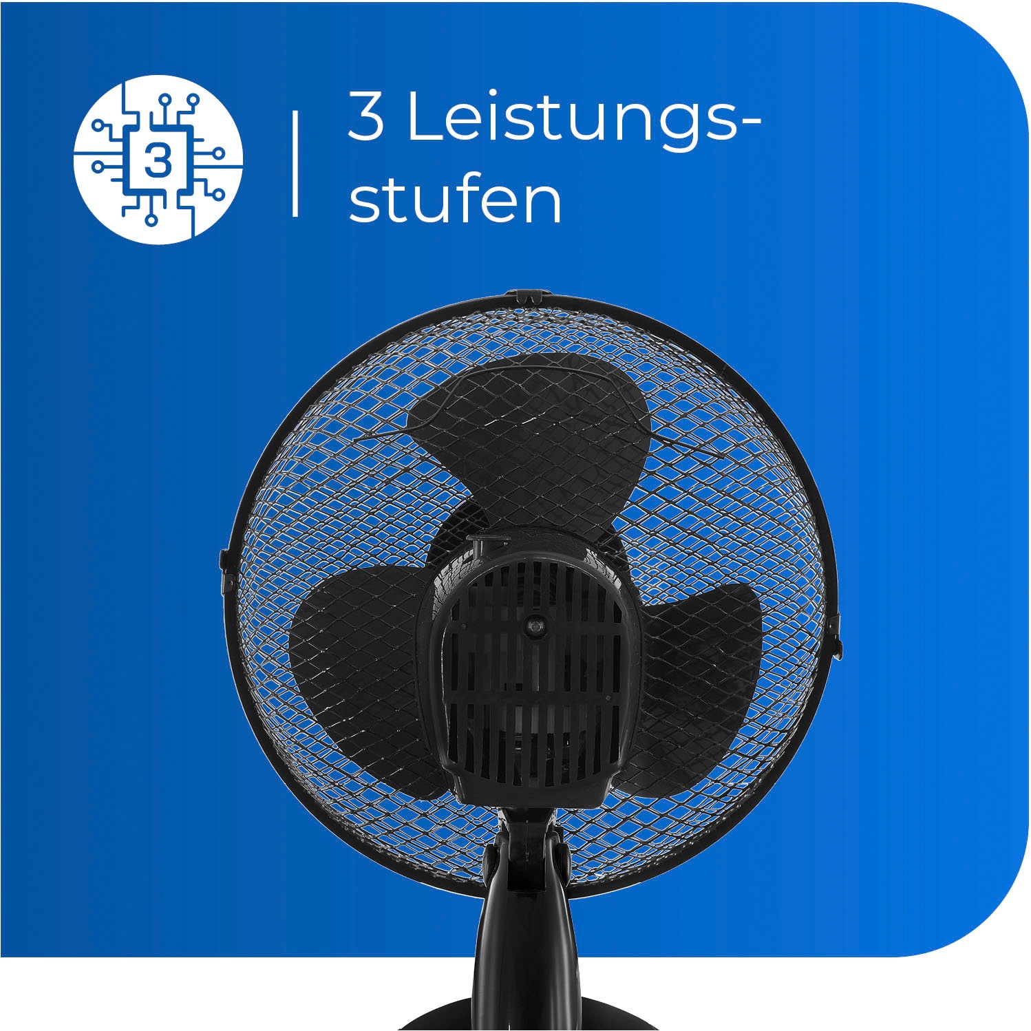 exquisit Tischventilator »VT 35083 sw«, Ø 40 cm, inkl. Oszillation & 50 W Leistung