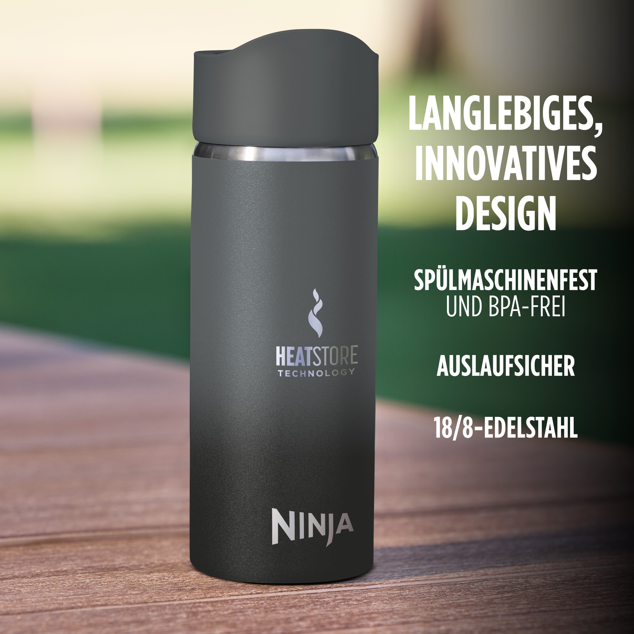 NINJA Isolierflasche »Ninja Sip Perfect Reisebecher - 300 ml DW1203EUU / 400 ml DW1603EUU«, Kontrollierte Wärme für den perfekten Schluck, jedes Mal