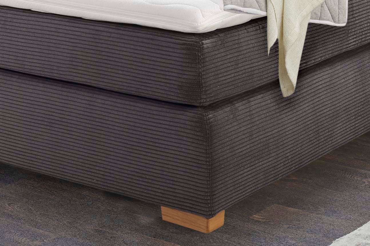 Jockenhöfer Gruppe Boxspringbett Romy, Cordstoff, 7-Zonen-TTFK-Matratze