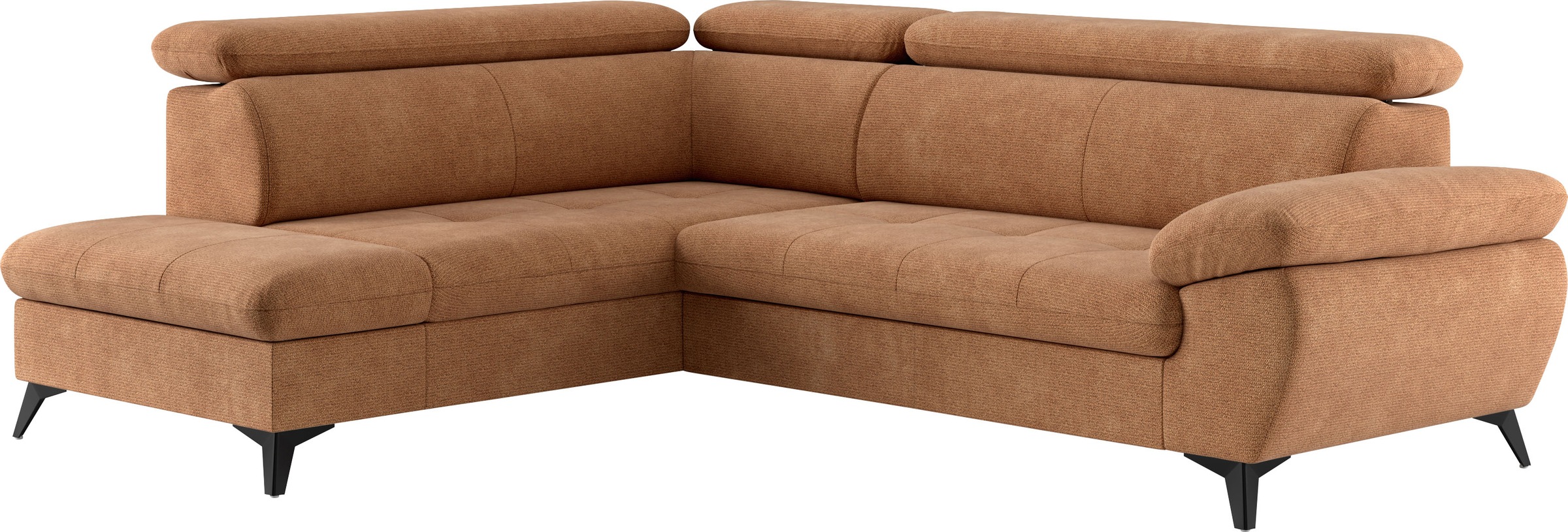 COTTA Ecksofa »Hudson L-Form«, mit Kopfteilverstellung, wahlweise mit Bettfunktion & Bettkasten