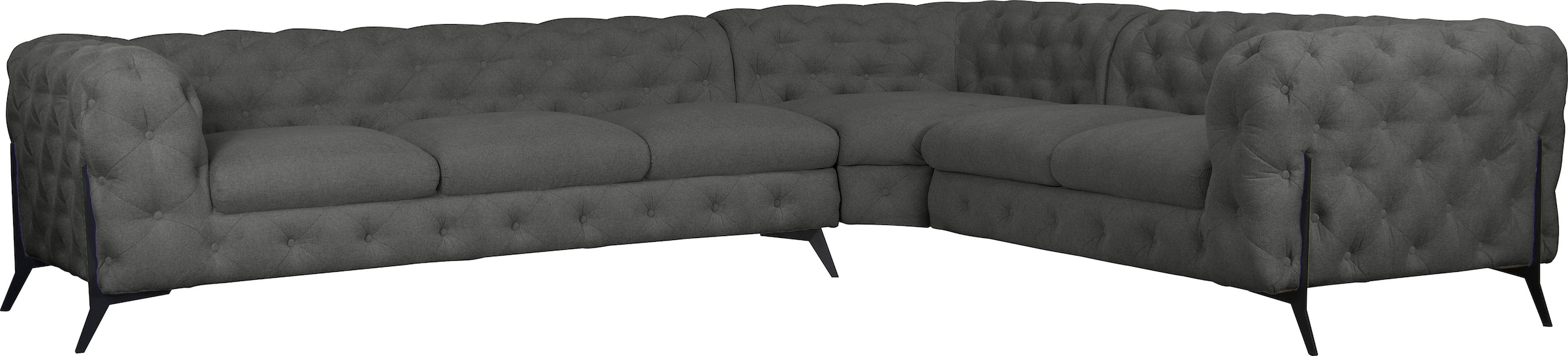 Home affaire Chesterfield-Sofa »Amaury L-Form« großes Ecksofa, Chesterfield günstig online kaufen