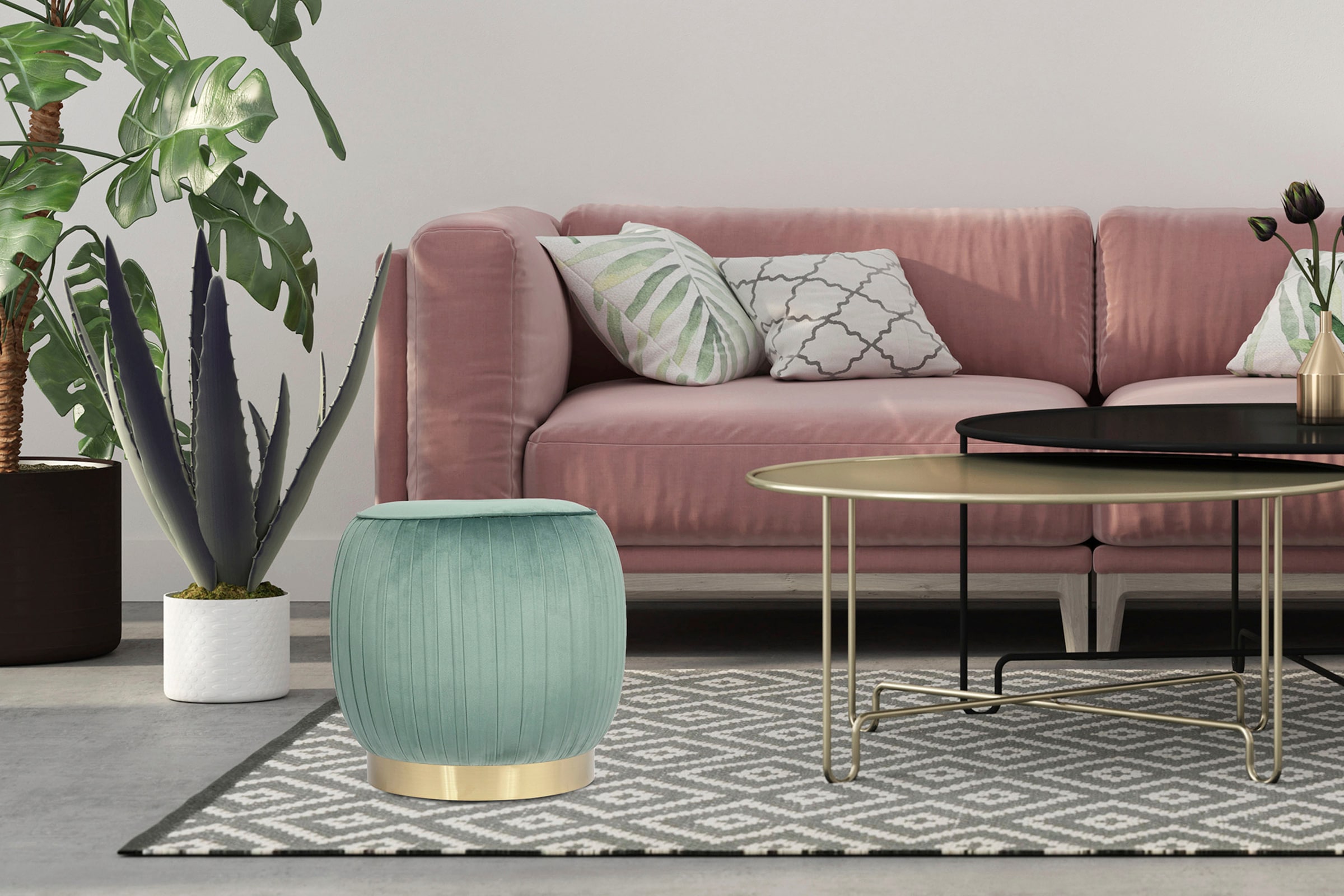 Kayoom Sitzhocker »Hocker Lilje, Edler Touch durch goldenen Sockel,Hochwert günstig online kaufen