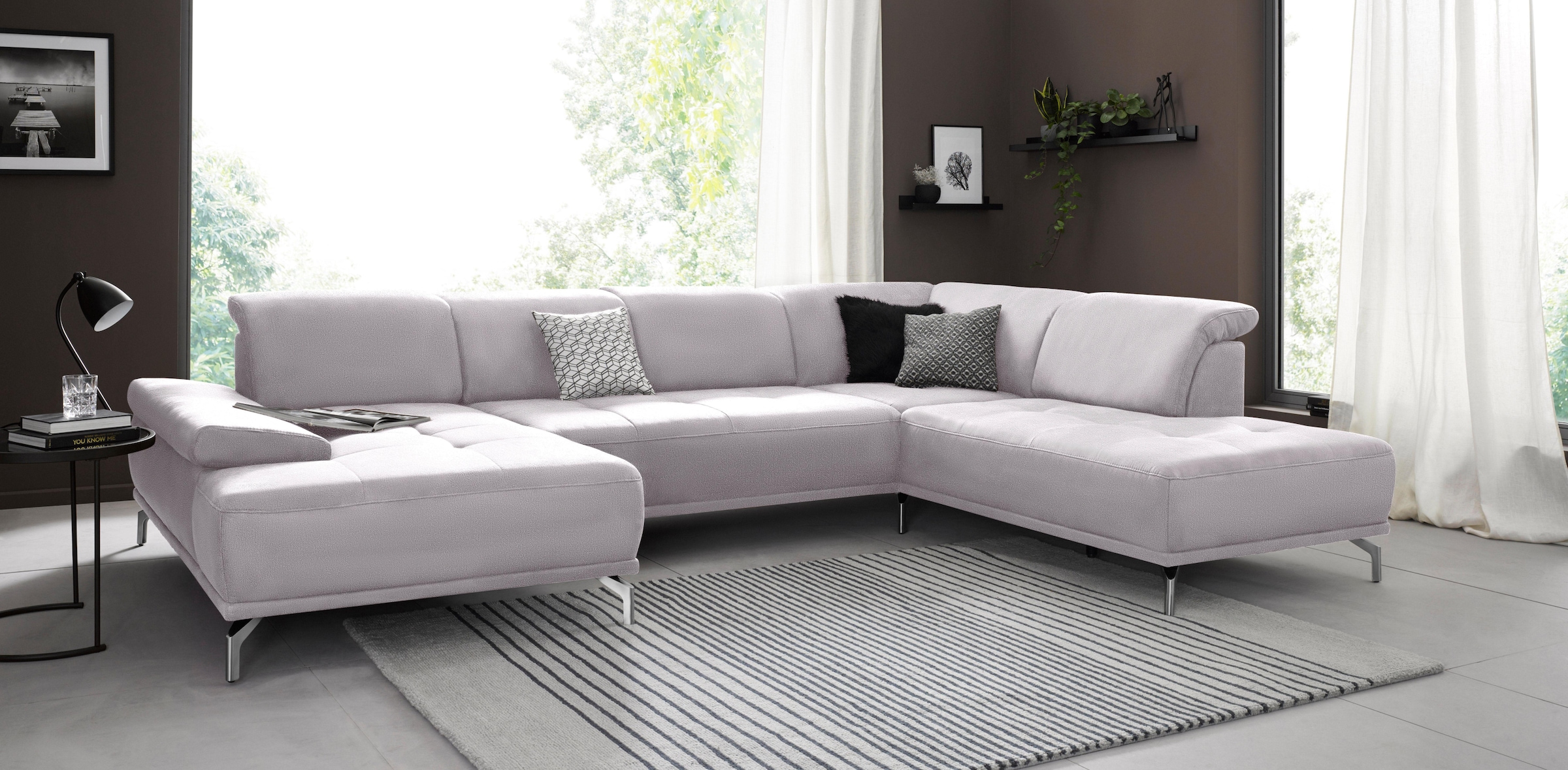 Home affaire Wohnlandschaft »Caluna« Inkl.Sitztiefenverstellung, wahlweise günstig online kaufen