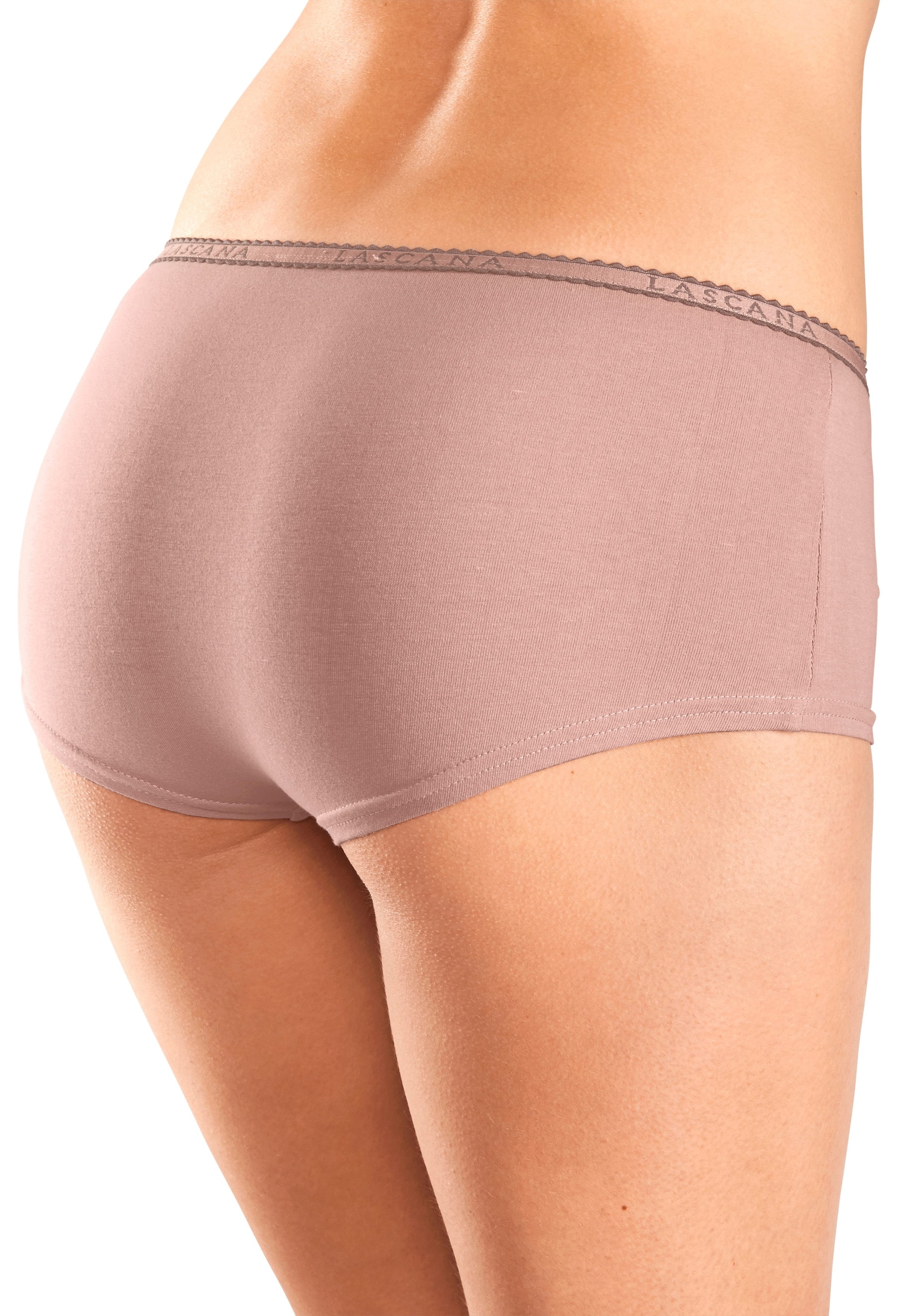 LASCANA Panty, (4er-Pack), aus elastischer Baumwoll-Qualität