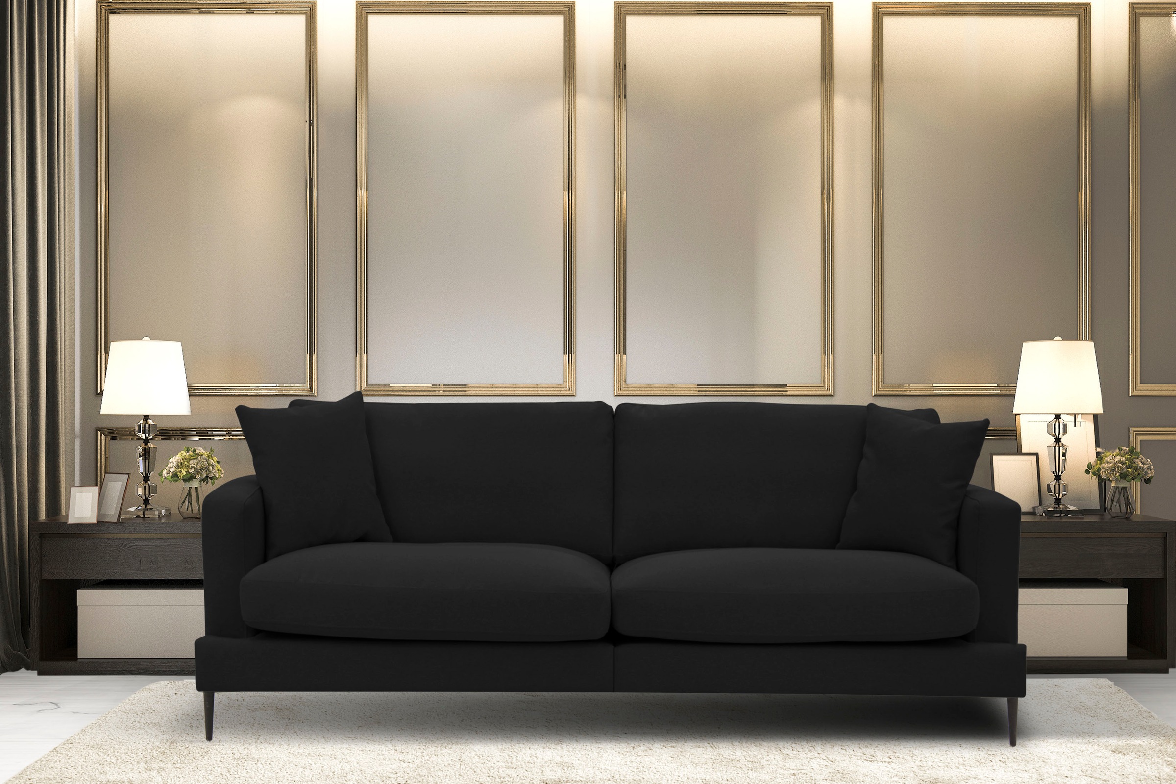 Home affaire 3-Sitzer »Cozy elegantes Designsofa, Maße B/T/H: 211/97/80 cm« günstig online kaufen