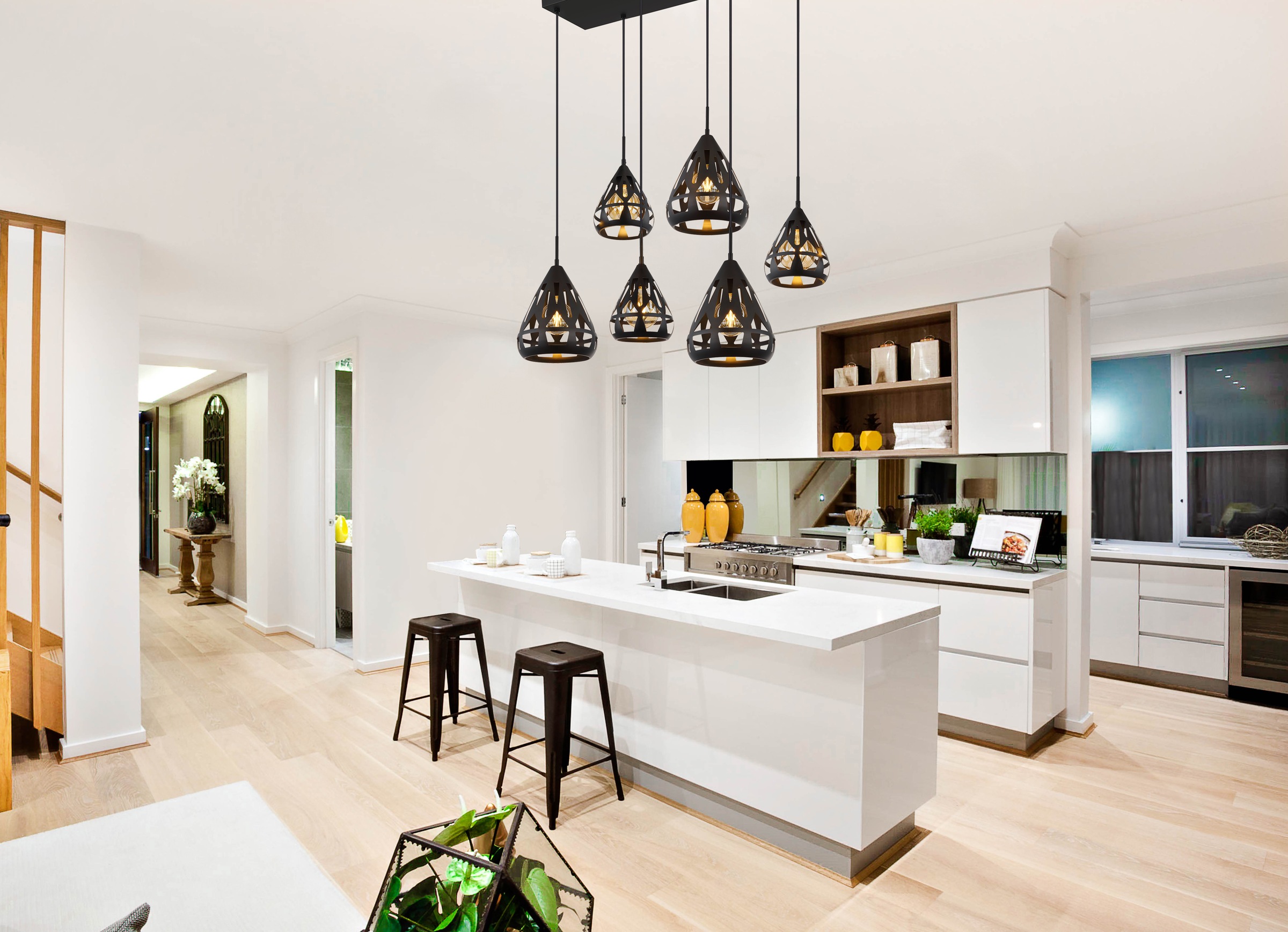 GLOBO LIGHTING Hängeleuchte »HASSAN« E27 1 Stk. Hängelampe/Pendelleuchte/Esszimmer/Wohnzimmer/Esstisch