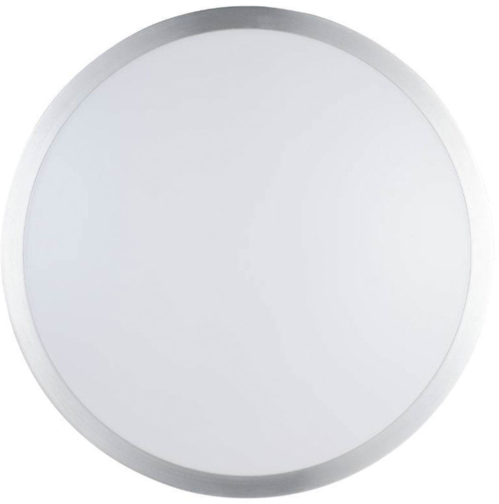 EGLO LED Deckenleuchte »COMPETA 1 Deckenlampe, weiß, nickel-matt, rund, Wohnzimmerlampe«, 1 flammig, Leuchtmittel LED-Board | LED fest integriert, Stahl und Kunststoff, Esszimmer, Industrial, minimalistisch, Ø32,5cm