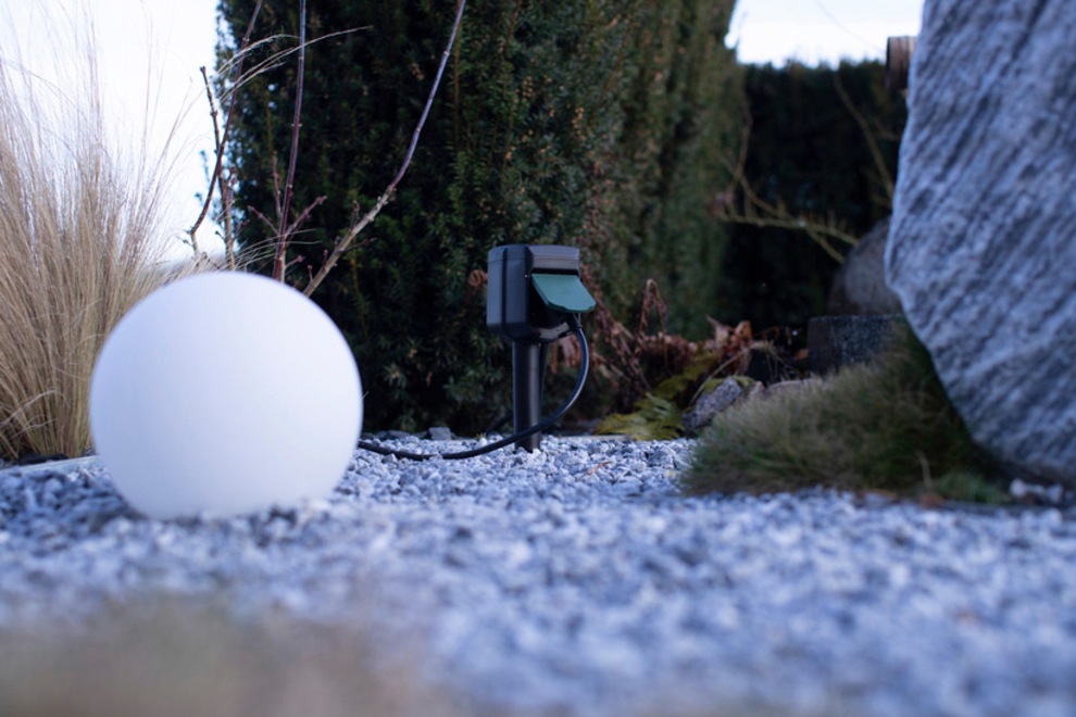 Brennenstuhl Gartensteckdose »Connect Wifi«, smarte Gartensteckdose mit Sprachsteuerung, Kabellänge 3m