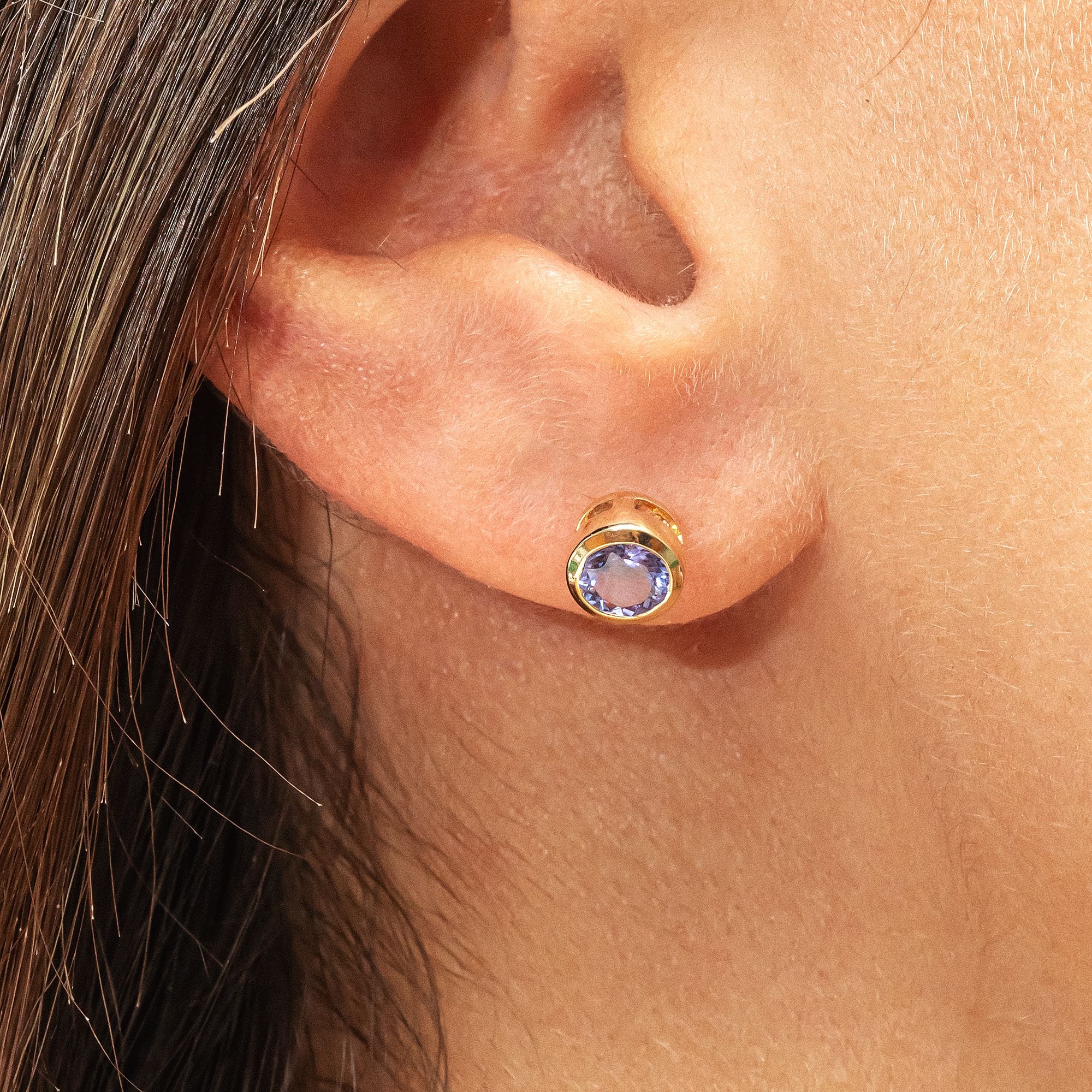 Vivance Paar Ohrstecker »585/- Gelbgold glanz Tansanit«