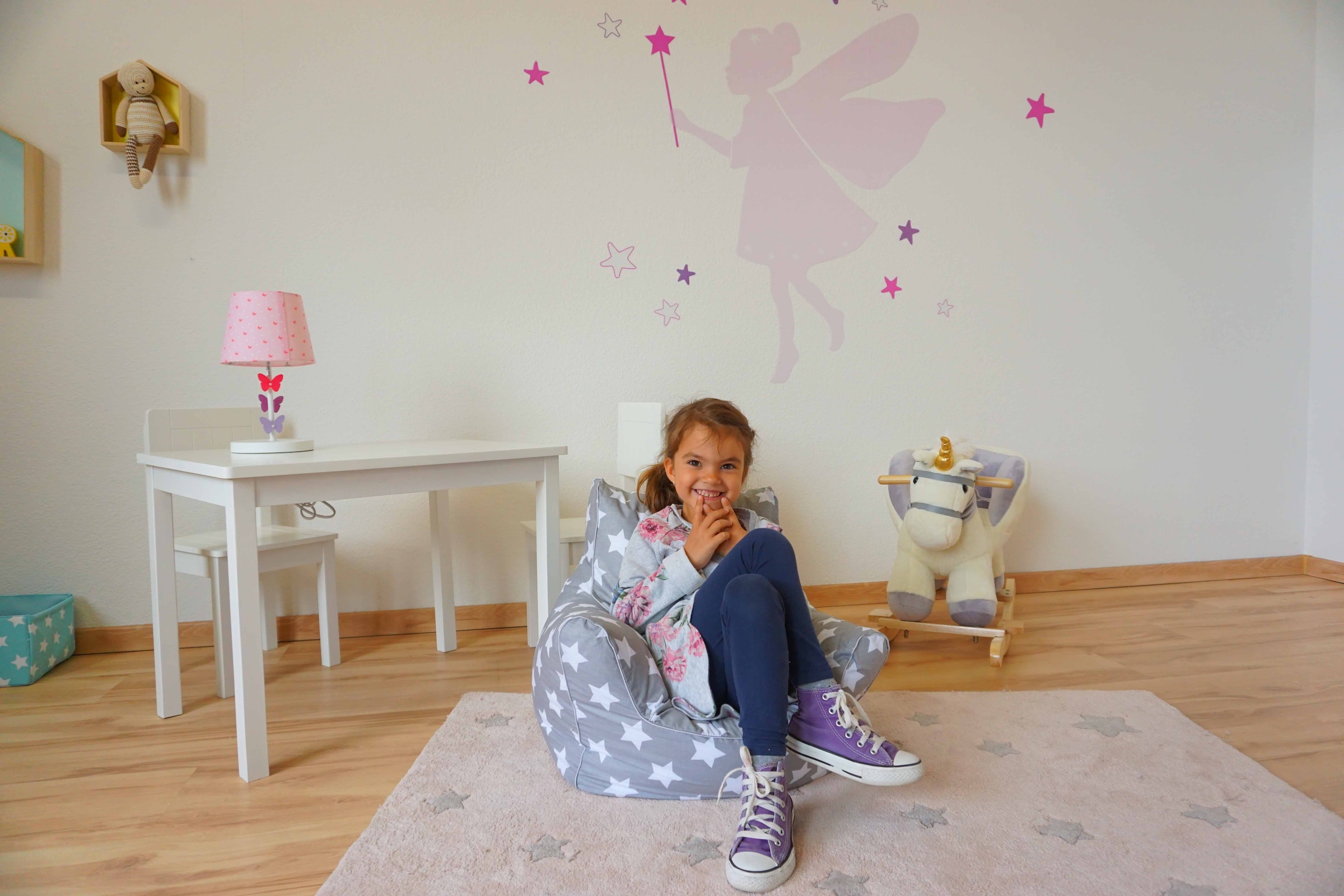 Knorrtoys® Sitzsack »Grey White Stars«, für Kinder; Made in Europe günstig online kaufen