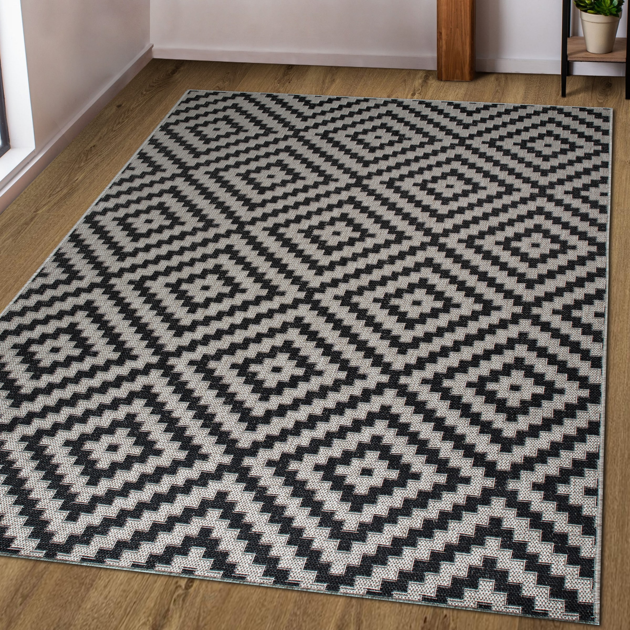 my home Teppich »Cordoba auch als Läufer erhältlich«, rechteckig, 3 mm Höhe, In- und Outdoor geeignet, Sisal-Optik, Wetterfest & UV-beständig, Boho