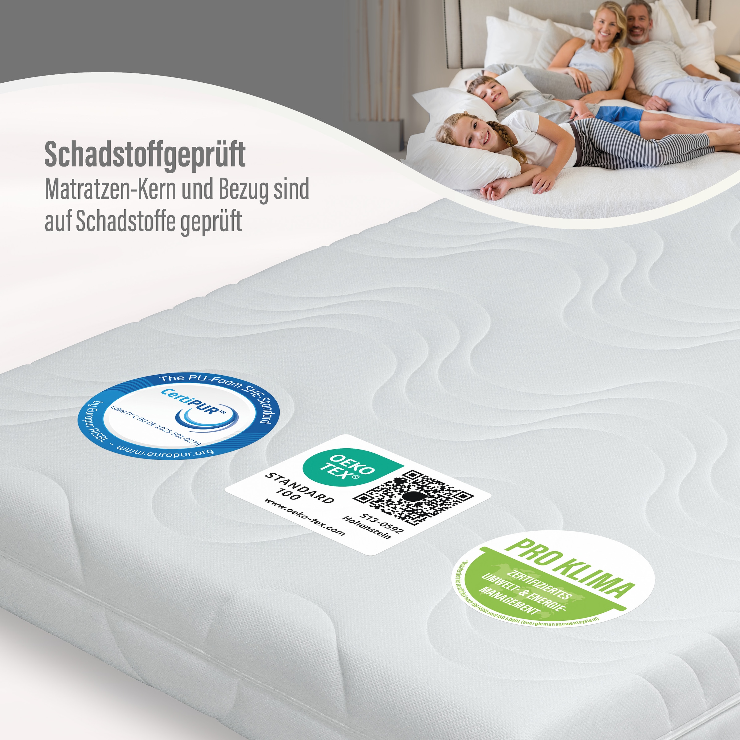 Beco Komfortschaummatratze »Marissa, 7 Zonen Matratze 90x200, 140x200 cm & weitere Größen« 18 cm hoch Raumgewicht: 30 kg/m³ 1 Stk. tlg. ergonomischer Schlaf , getestet in 90x200, H3, Ausgabe 10/2025