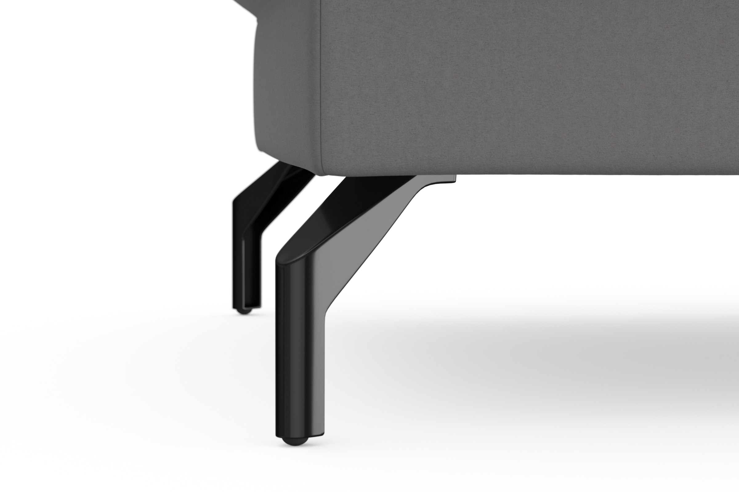 sit&more Hocker »Fashion«, inklusive Federkern, mit hochwertigen, schwarzen Metallfüßen