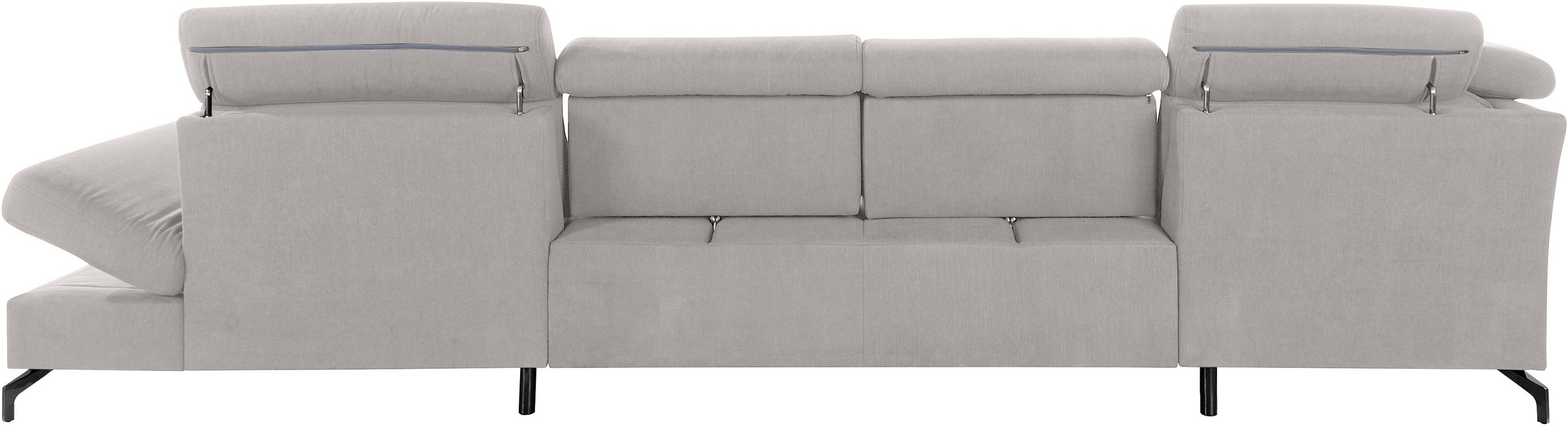 sit&more Wohnlandschaft »Brisbane U-Form«, Fußhöhe 12 cm, inklusive Sitztiefen-, Armteil- und Kopfteilverstellung