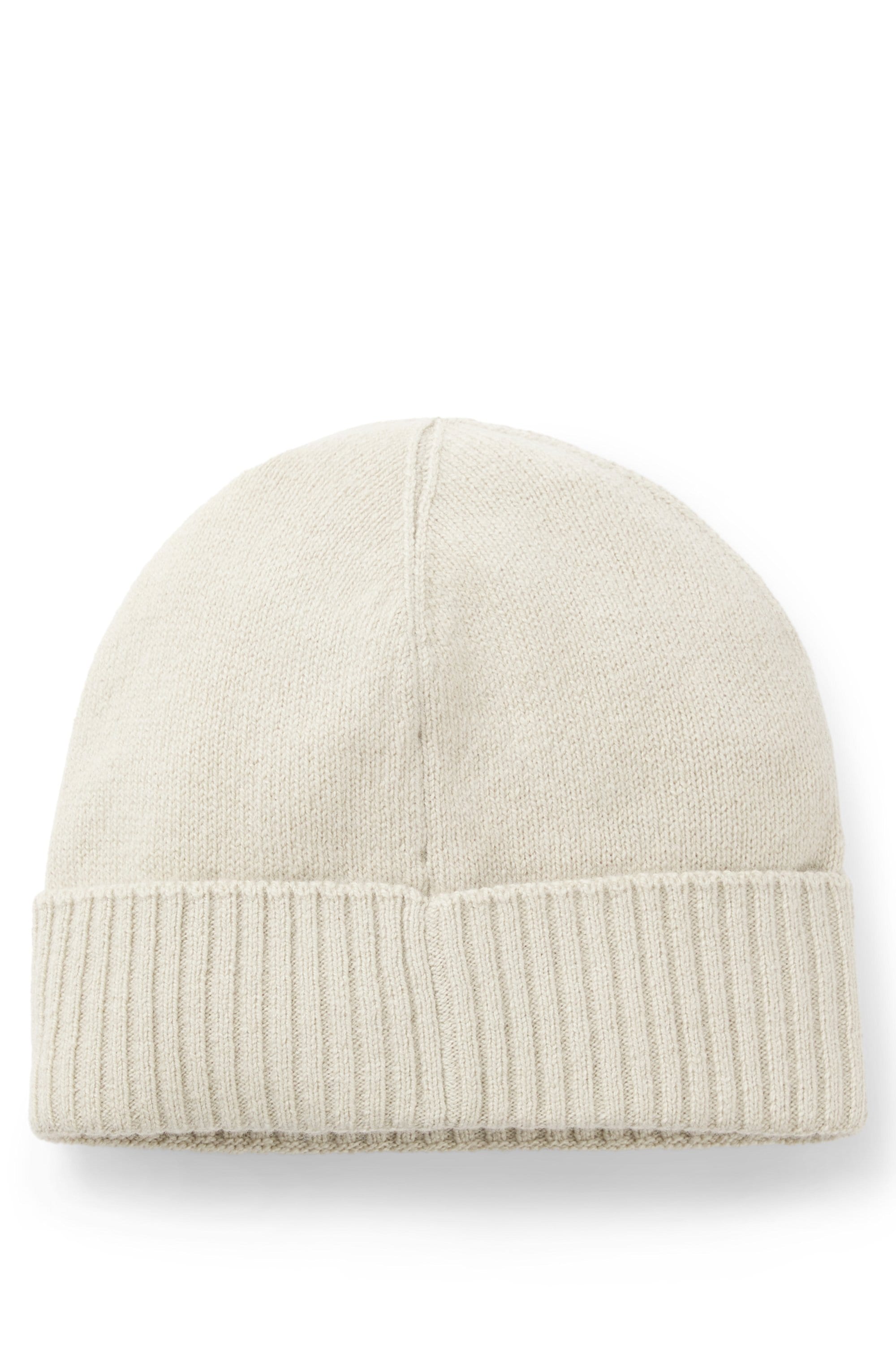 BOSS ORANGE Beanie »Akaio_R_Hat« Ton in Ton Logo-Badge, unisex