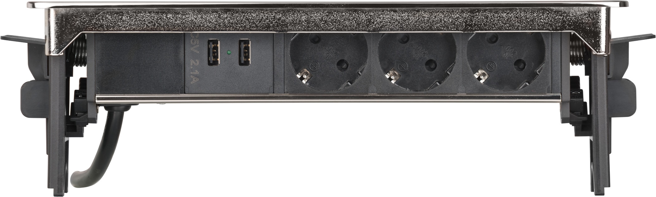 Brennenstuhl Steckdosenleiste »Indesk Power USB-Charger«, 3-fach, (Kabellänge 2 m), mit 2 USB Ladebuchsen