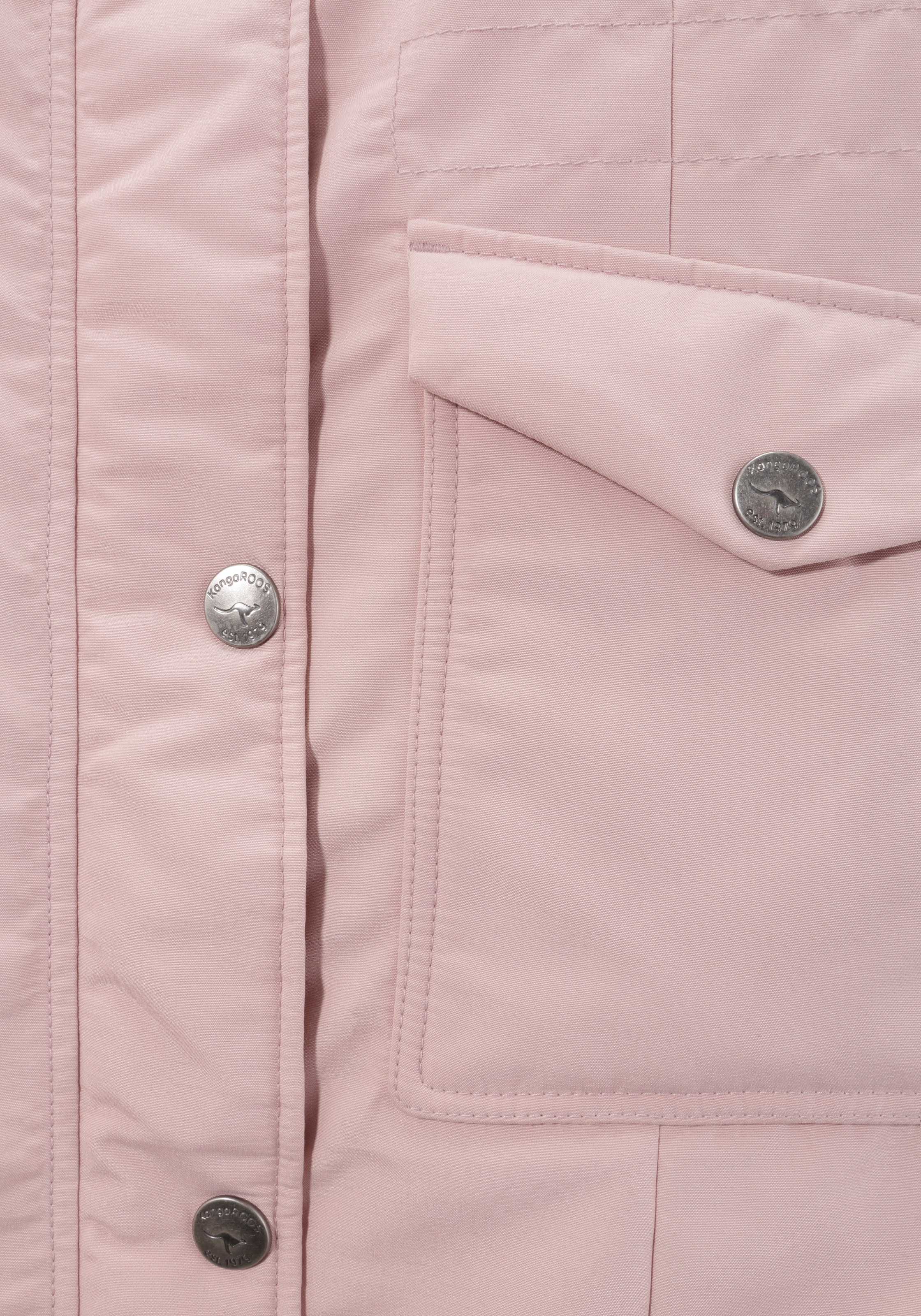 KangaROOS Langjacke, mit Kapuze, für den Übergang, aus leichtem Webmaterial, modisch