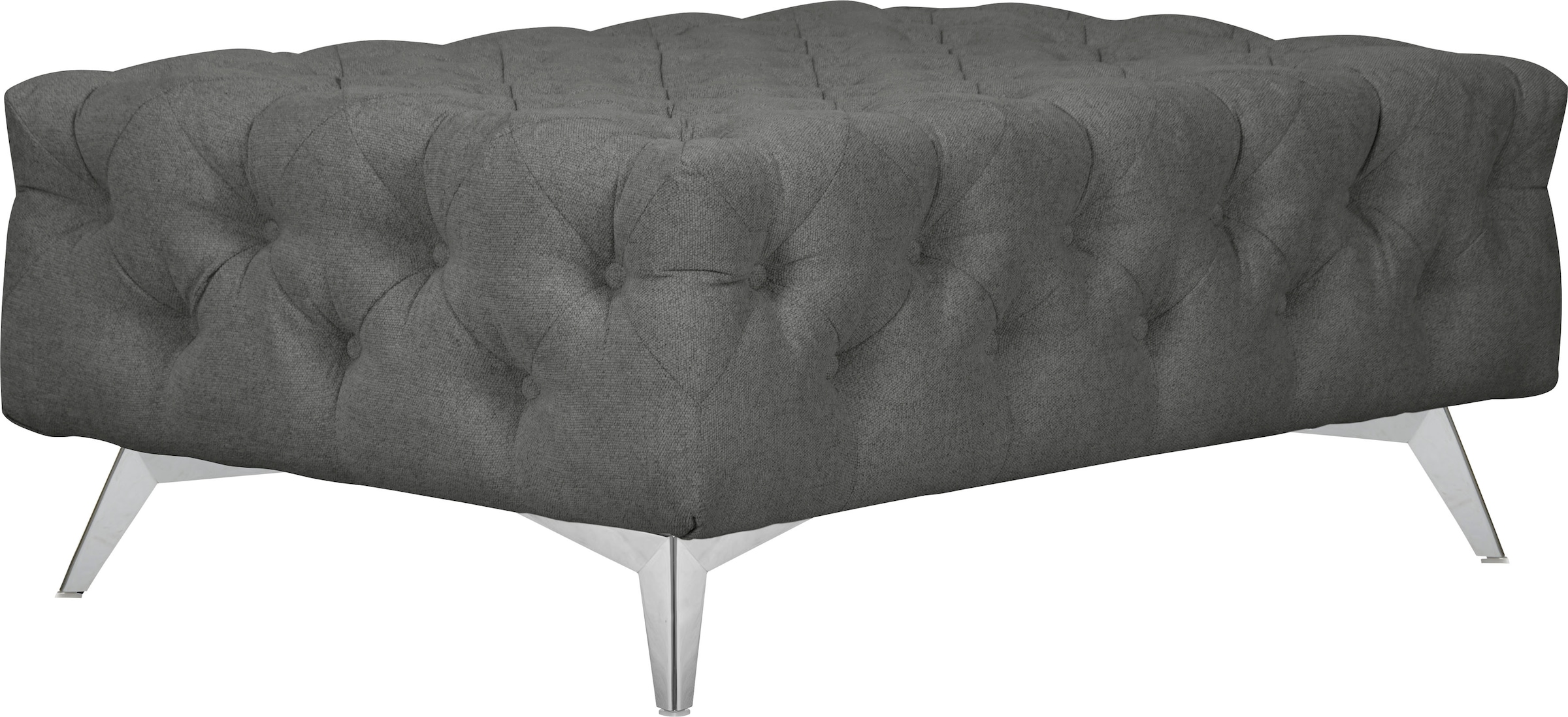 Leonique Polsterhocker »Amaury«, Chesterfield-Optik, Breite 120cm, Fußfarbe wählbar