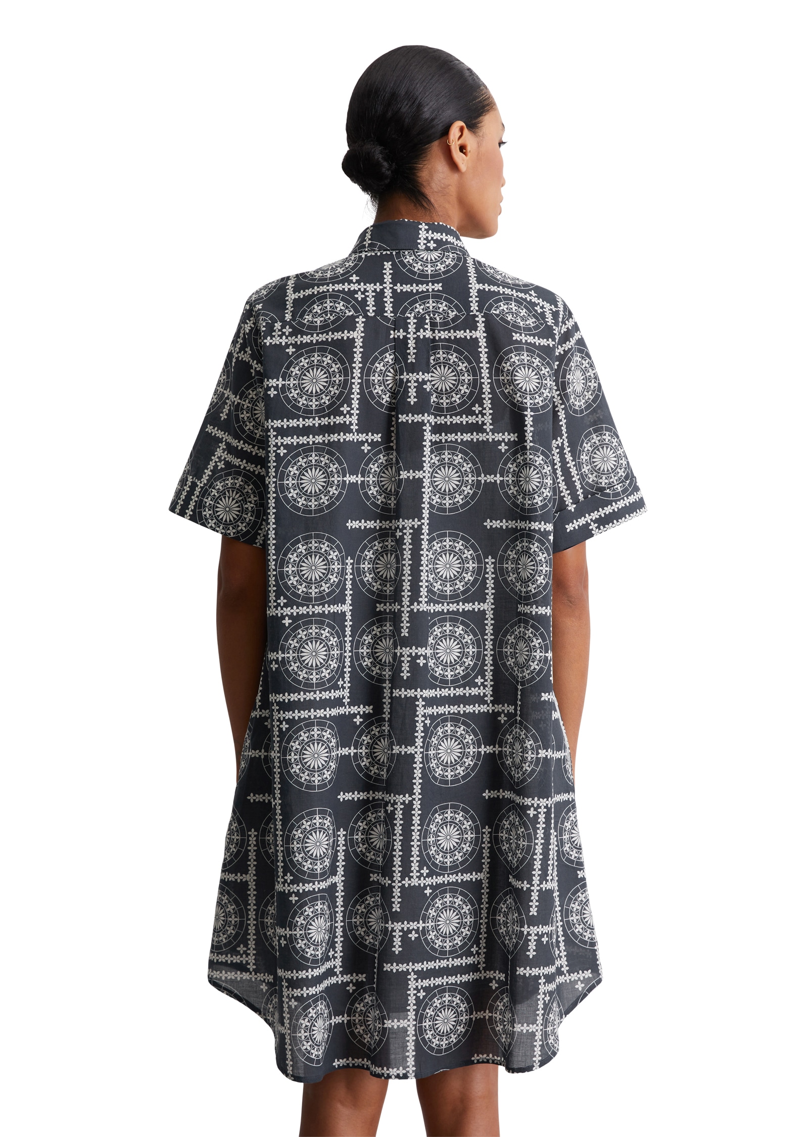 Marc O'Polo Hemdblusenkleid, mit Allover Print, mit Unterkleid