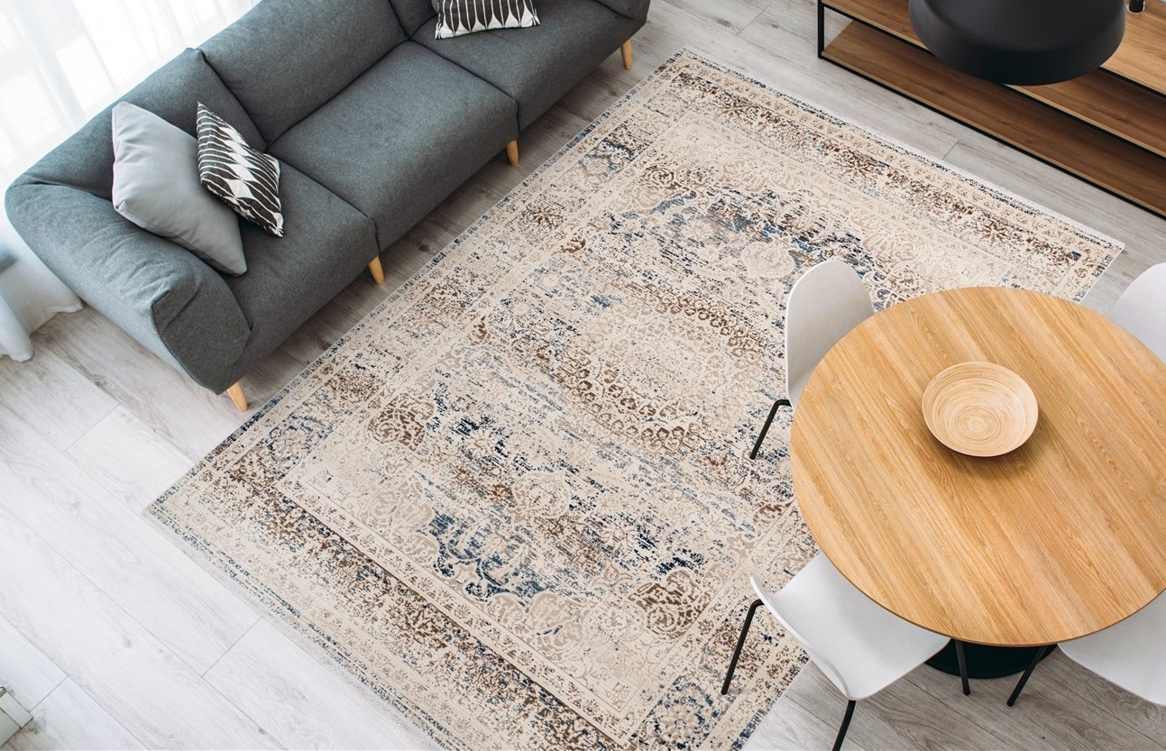 my home Teppich »Bora«, rechteckig, 5 mm Höhe, Wohnzimmer günstig online kaufen