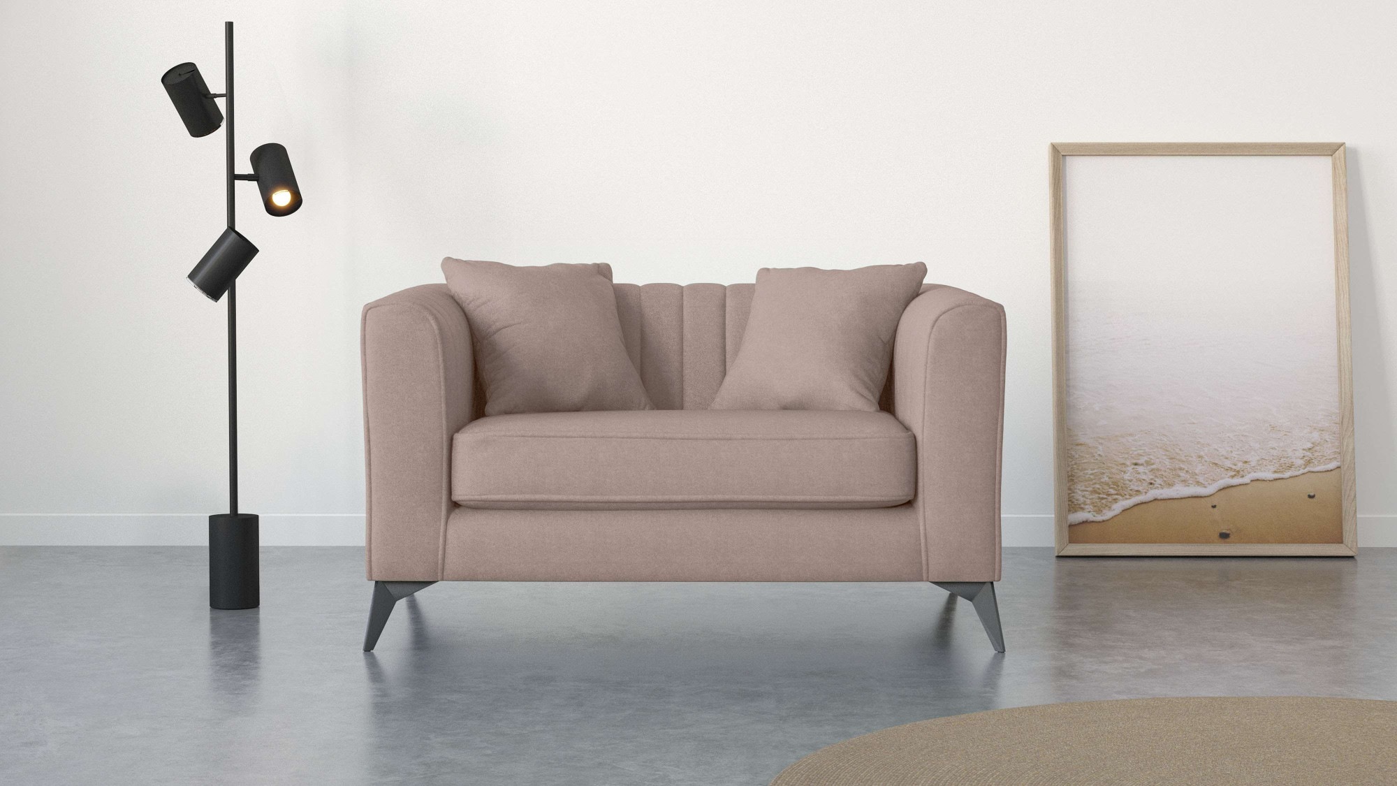 Home affaire Loveseat »MATTHEW Loungesessel, Maße B/T/H: 130/86/74 cm« incl günstig online kaufen