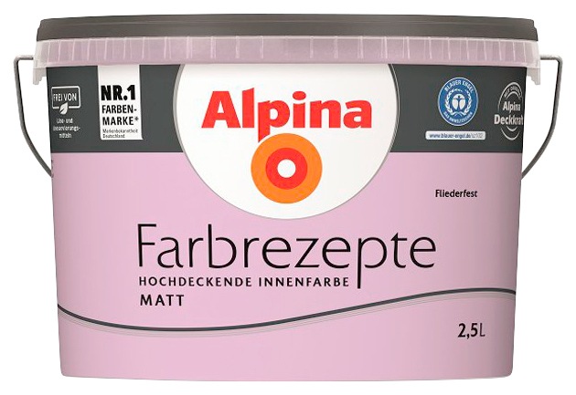 Alpina Wand- und Deckenfarbe »Farbrezepte Fliederfest«, Dezentes Flieder, matt, 2,5 Liter kaufen