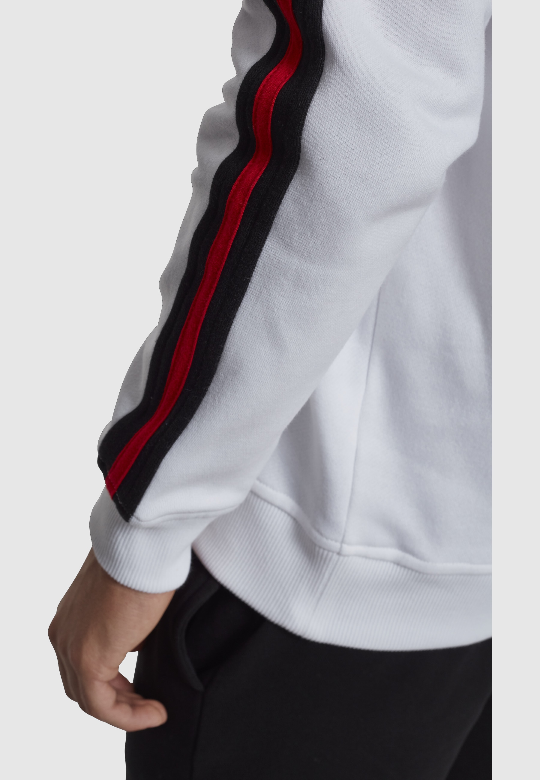 URBAN CLASSICS Kapuzenpullover »Urban Classics Herren Stripe Shoulder Hoody« 1 Stk.