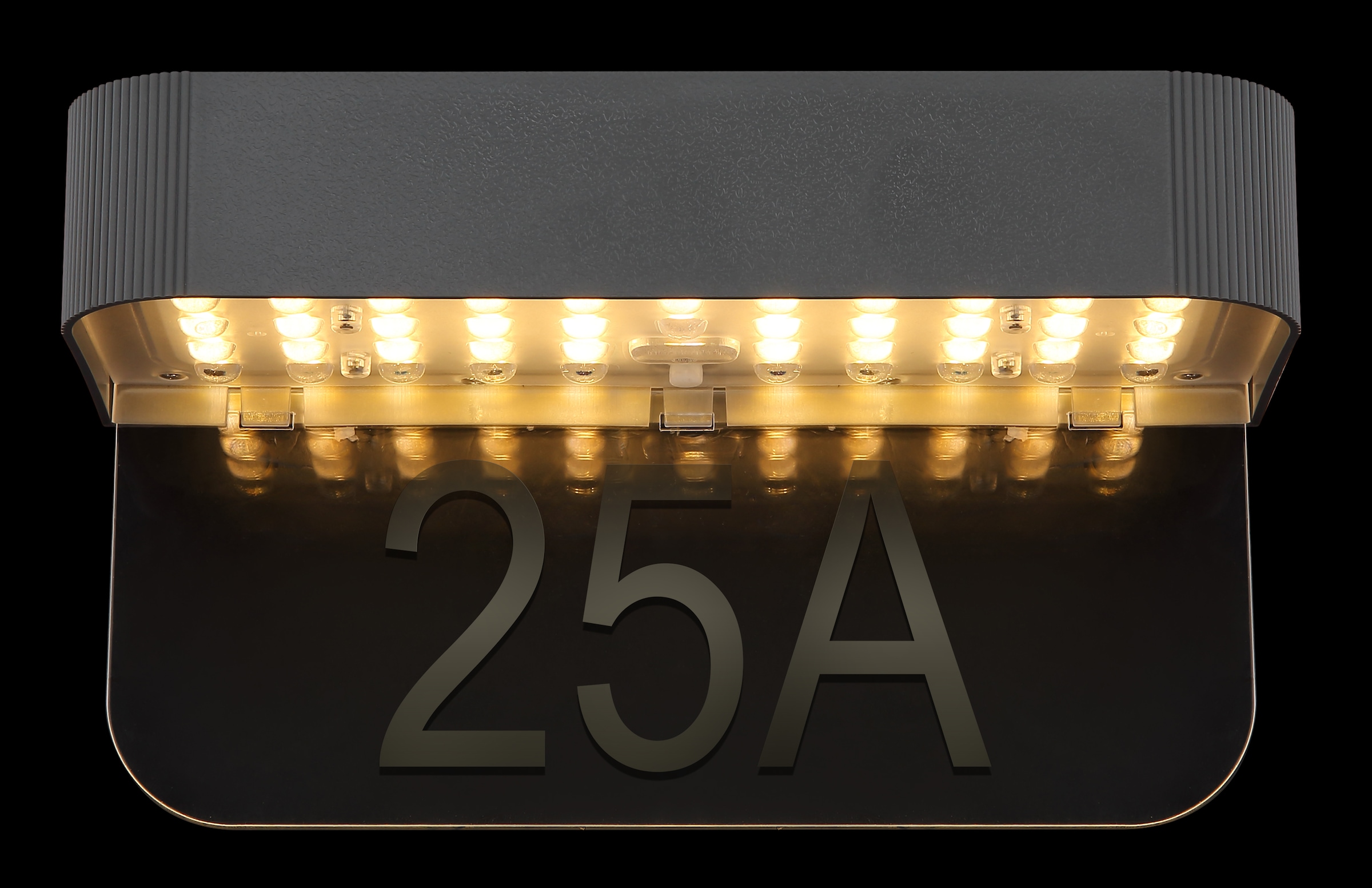 GLOBO LIGHTING LED Solarleuchte »SOLARLEUCHTE KUNSTSTOFF GRAU, 1XLED-Modul« LED-Modul 1 Stk. Warmweiß Solarleuchte grau matt mit Sensor, IP54, 3 Leuchtstufen, Akku