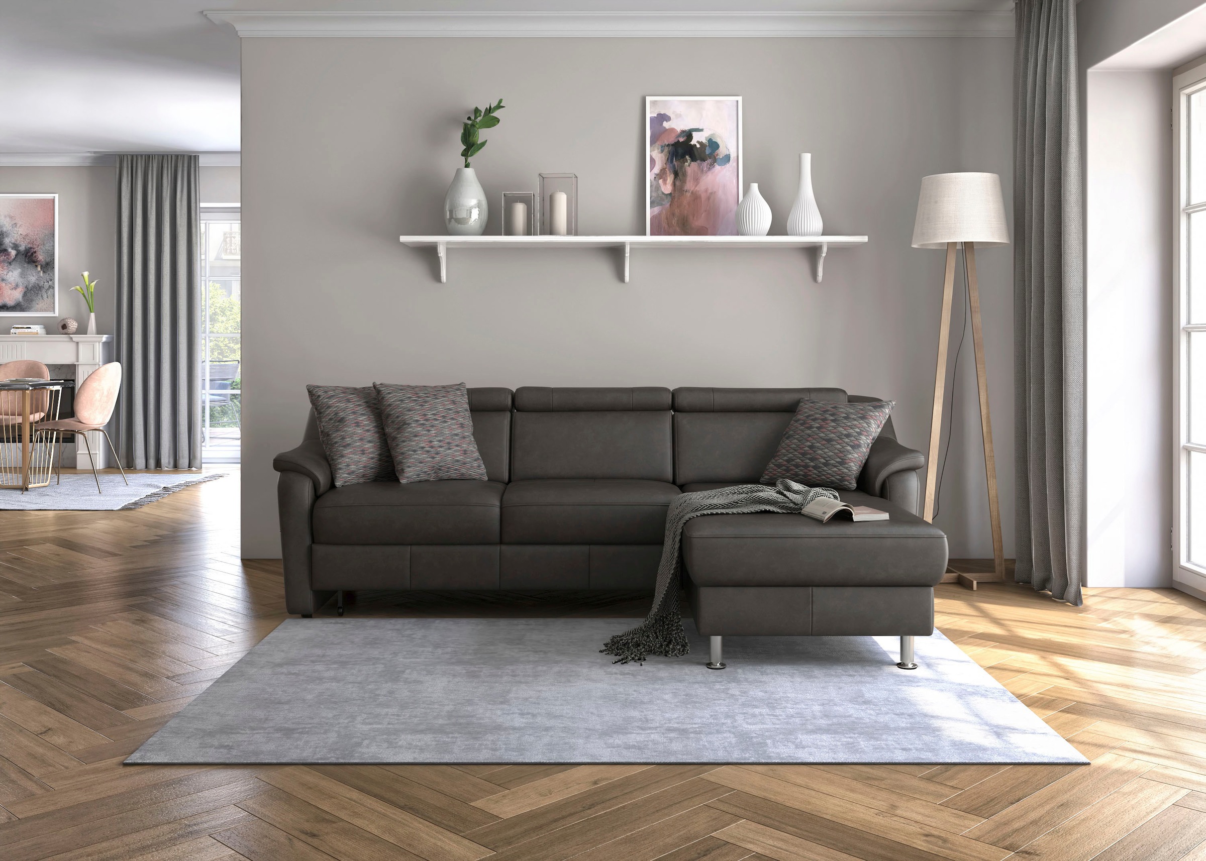 sit&more Ecksofa »Freetown L-Form«, inklusive Kopfteilverstellung und komfo günstig online kaufen