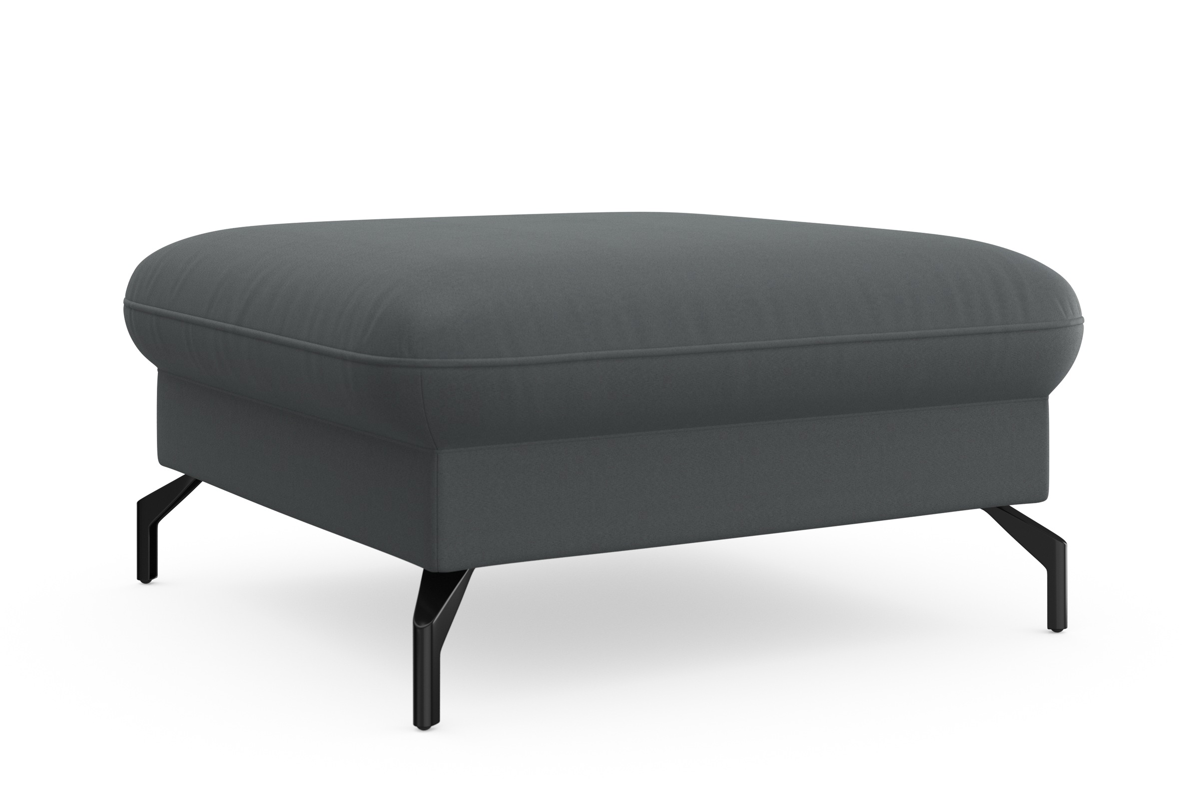 sit&more Hocker »Fashion«, inklusive Federkern, mit hochwertigen, schwarzen Metallfüßen