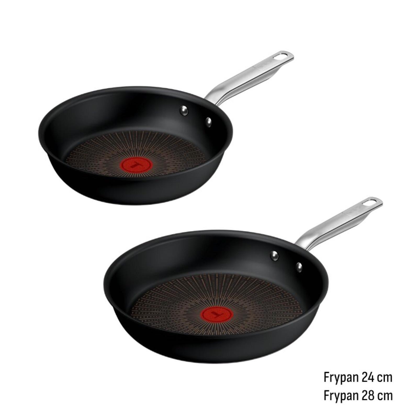 Tefal Pfannen-Set »Experience Unbreakable« Aluminium Set, 2x Bratpfanne 24/28 cm, 2 tlg. FusionCore Antihaftversiegelung, Induktion, Temperaturanzeiger