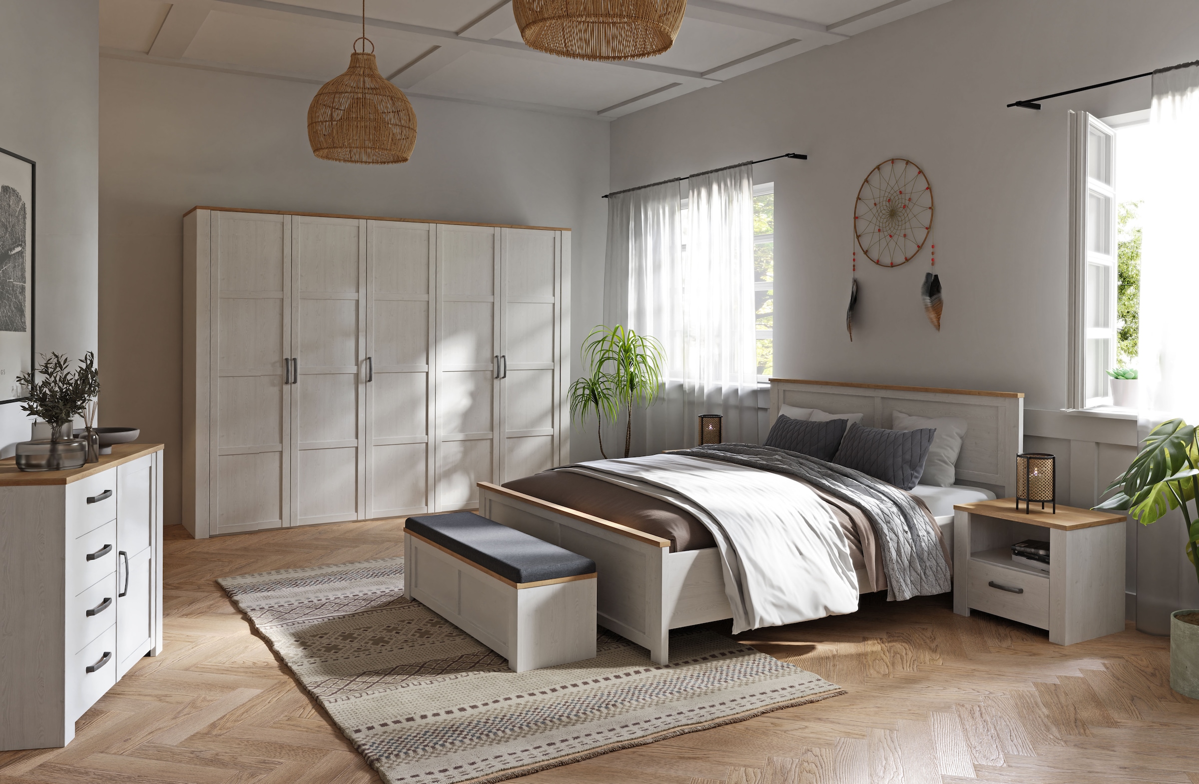 FORTE Kleiderschrank »Bohol« Höhe 214 cm, 5türig , SoftClose